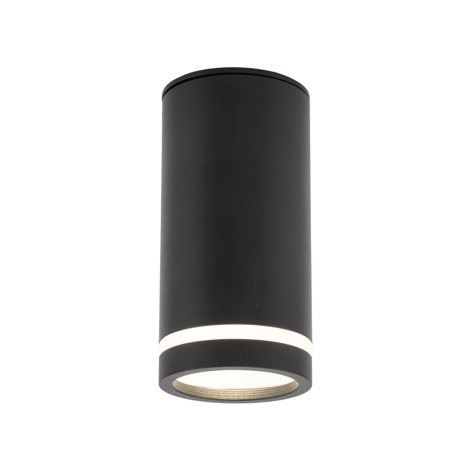 Deckenspot Metall Ø 5,5 cm H: 11 cm klein rund Schwarz GU10