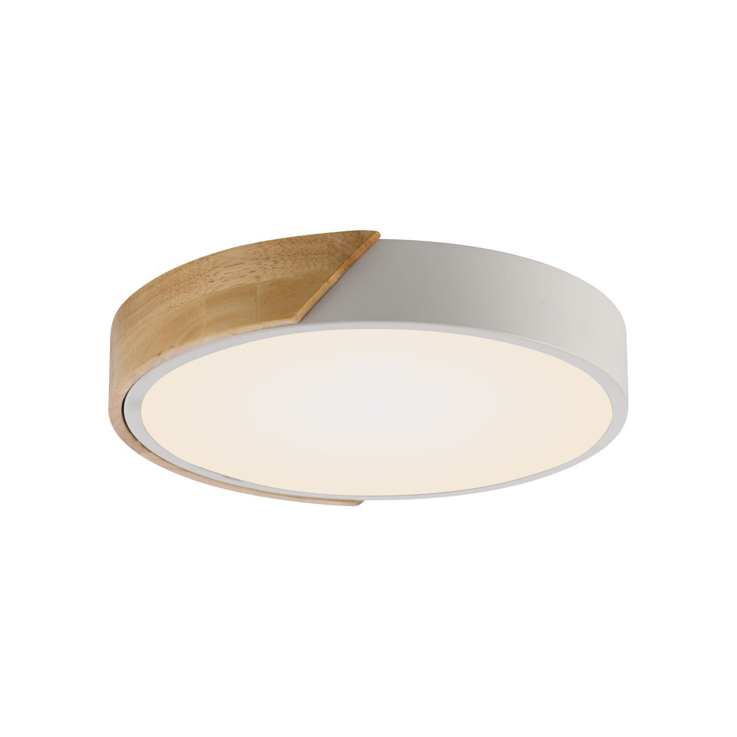 Lampe de plafonnier ronde LED bois Ø32 cm blanc naturel 2520 lm Deckenleuchte, Leuchte