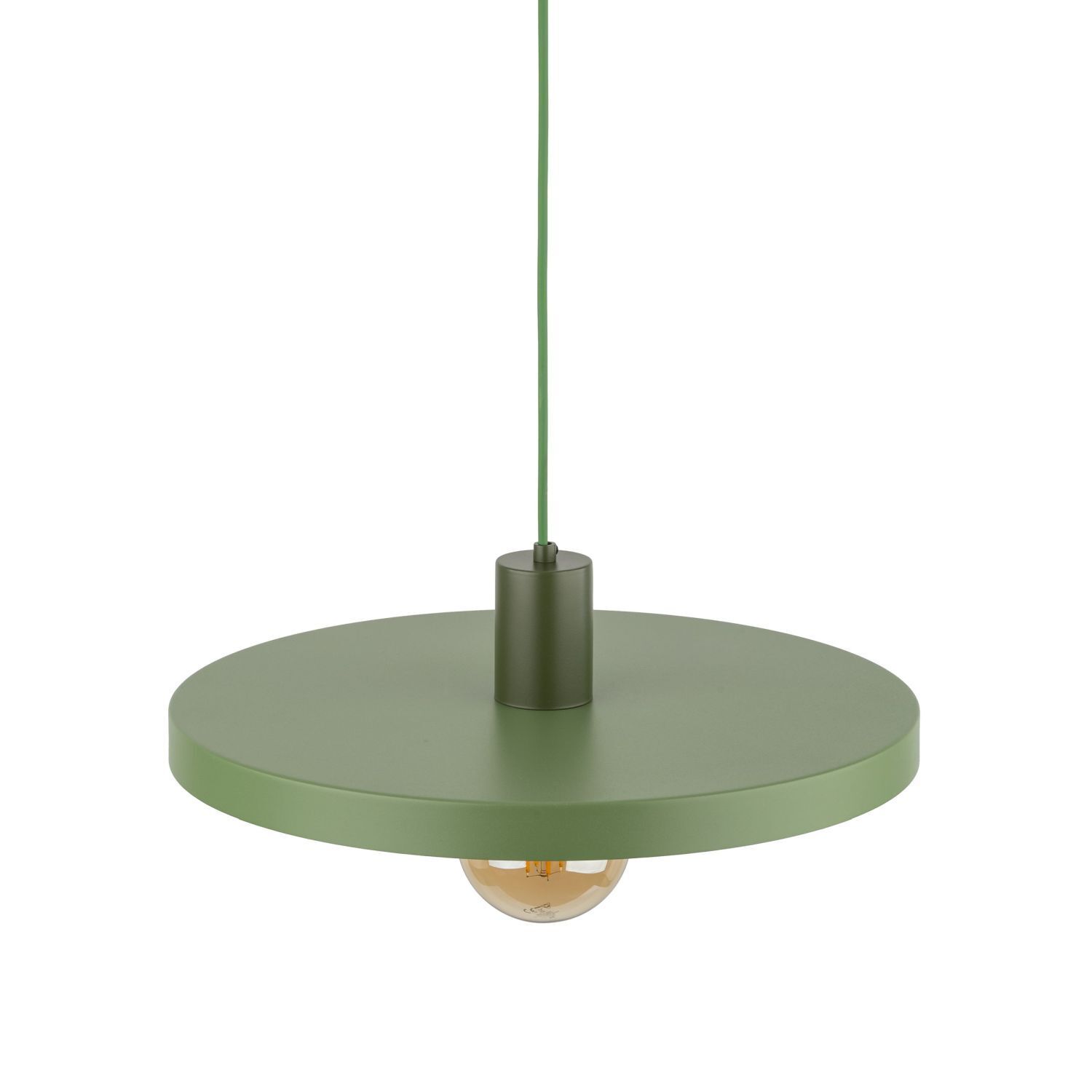 Grüne Hängelampe E27 Ø40 cm rund Vintage Metall