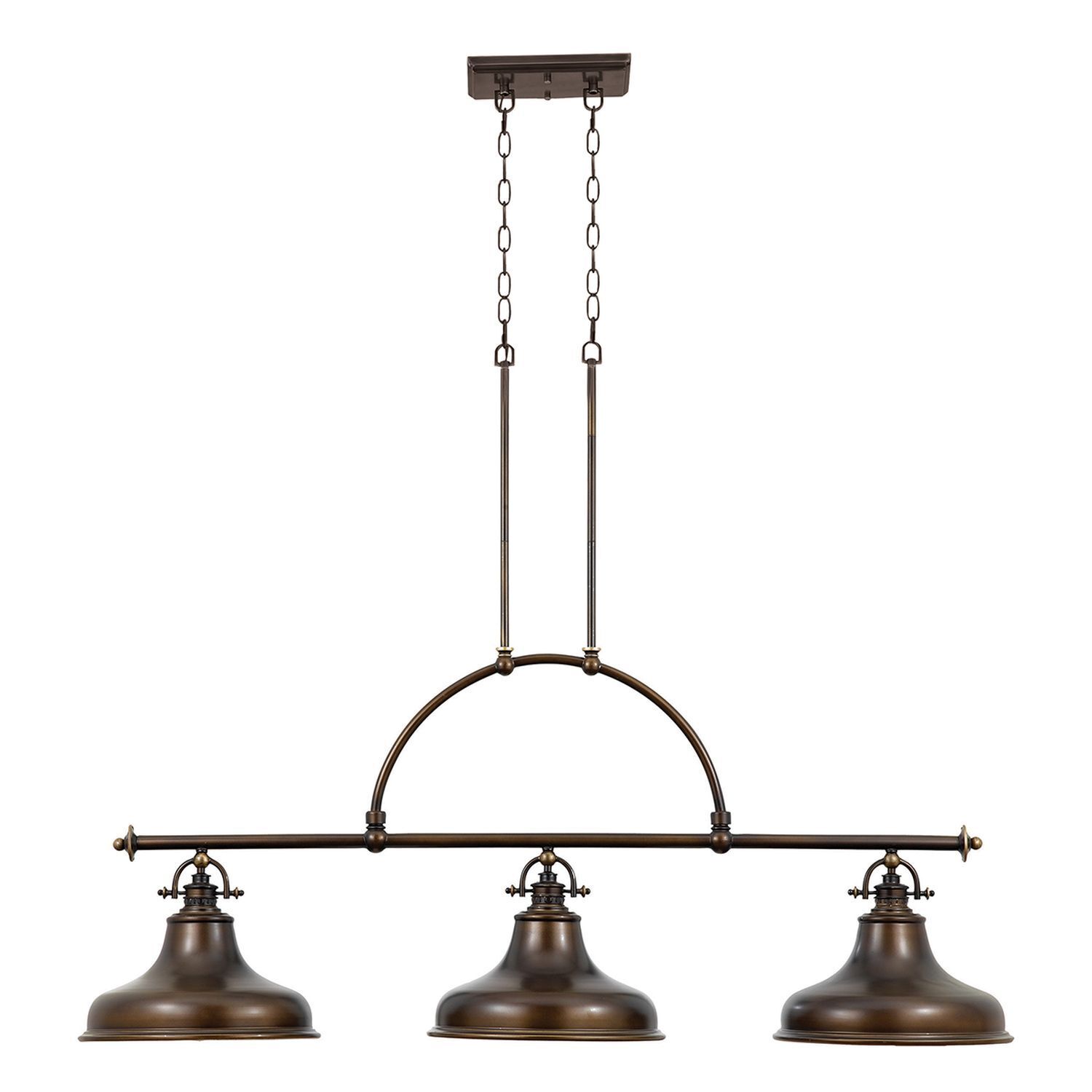 XXL Lampe suspendue RURAL en bronze Lampe 3xE27