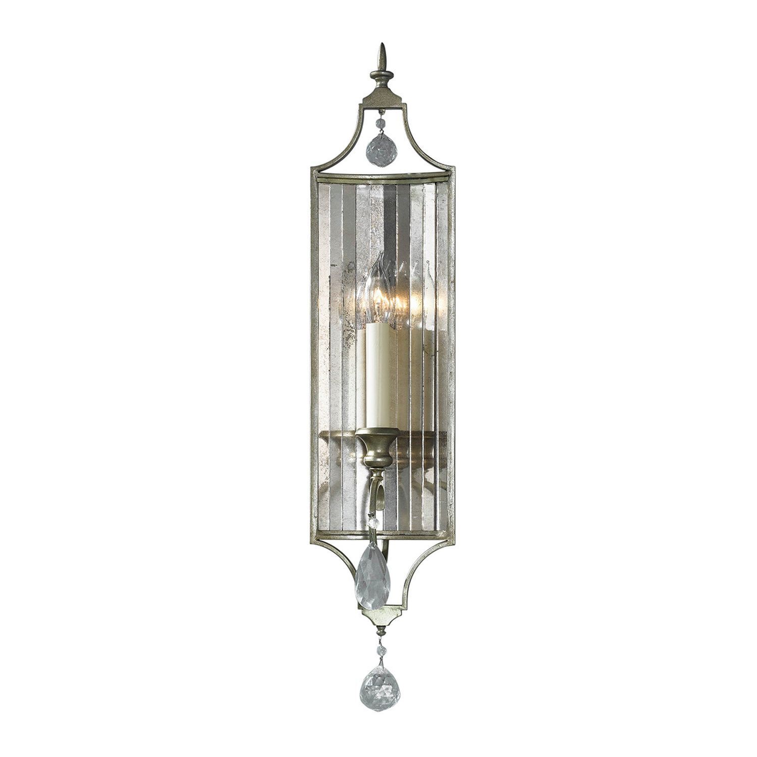 wandlampe-wandleuchte-glas-verspiegelt-dekorativ-beleuchtung-1 Wandlampe, Wandbeleuchtung, Metallrahmen, Kristallanhänger, Kerze
