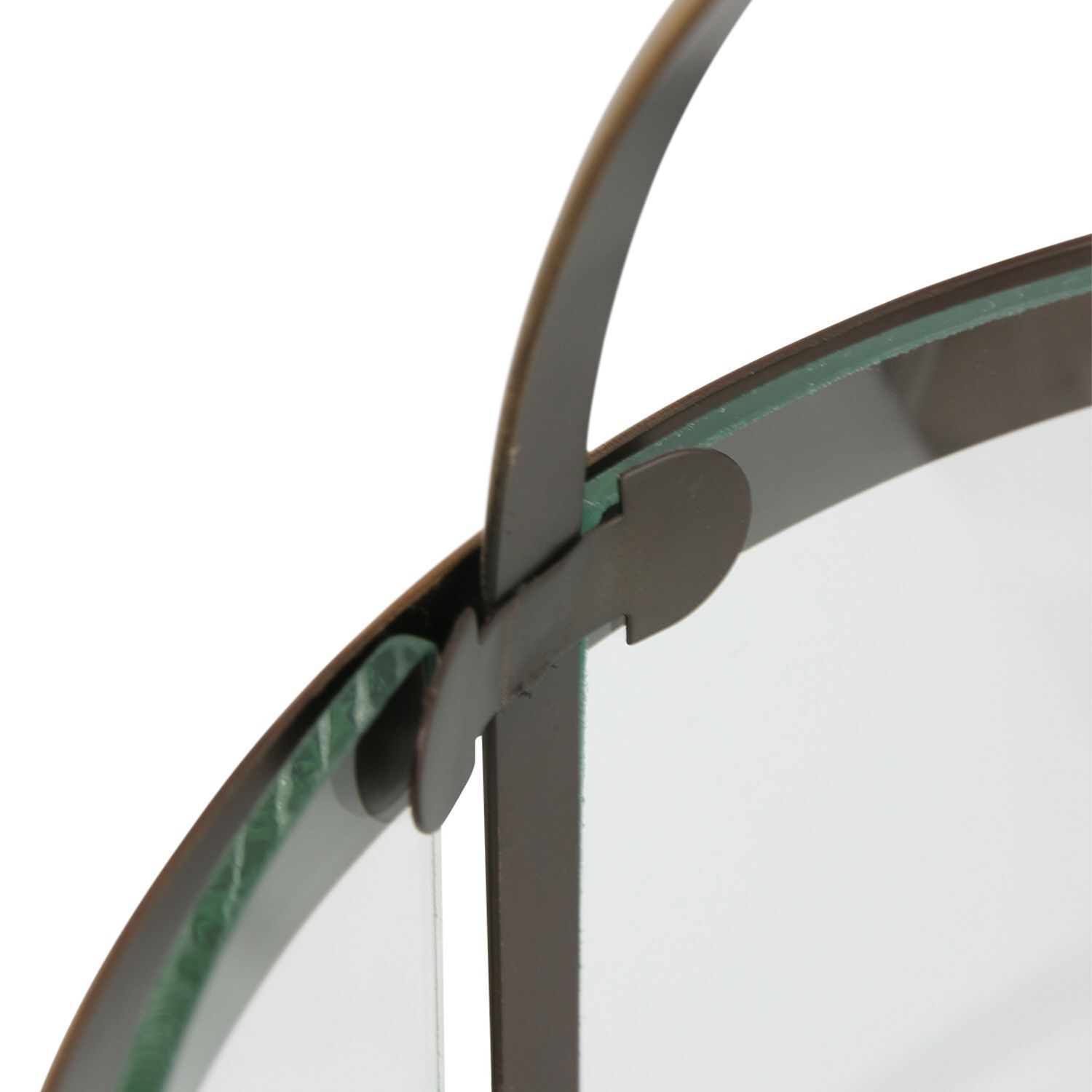 Lampe à suspendre verre métal en bronze L:23 cm E14 élégant