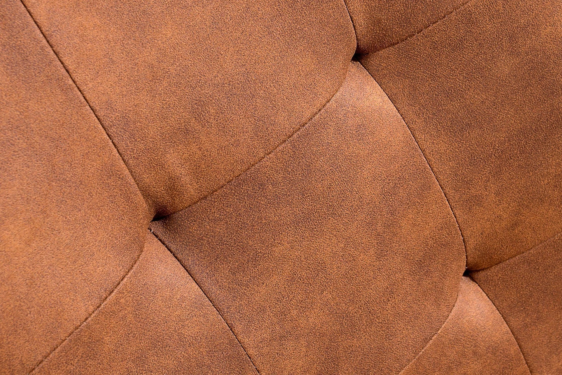 Schwingstuhl Cognac Schwarz Stoff Metall ohne Armlehne Kissen, Dekoration für Zuhause, Textur