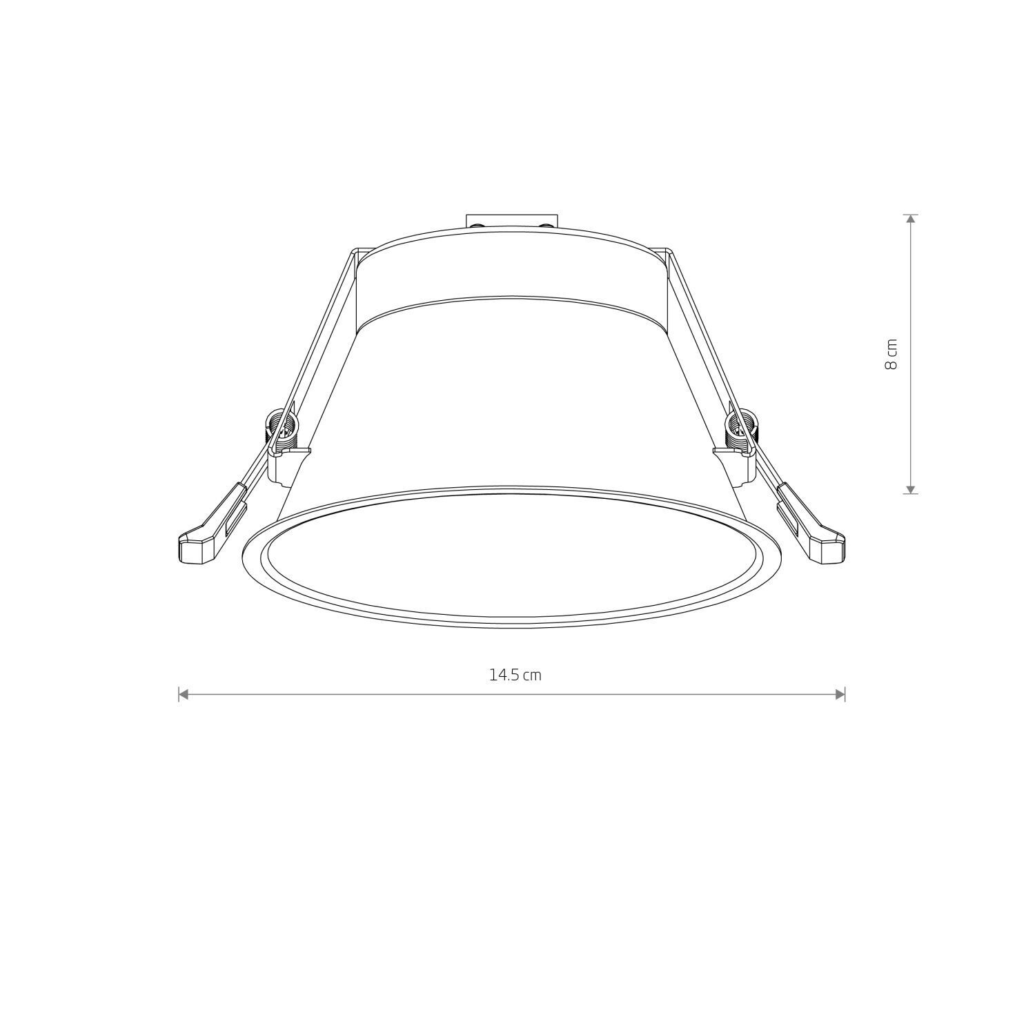 Einbaustrahler Schwarz GX53 Metall Ø 14,5 cm Decke innen