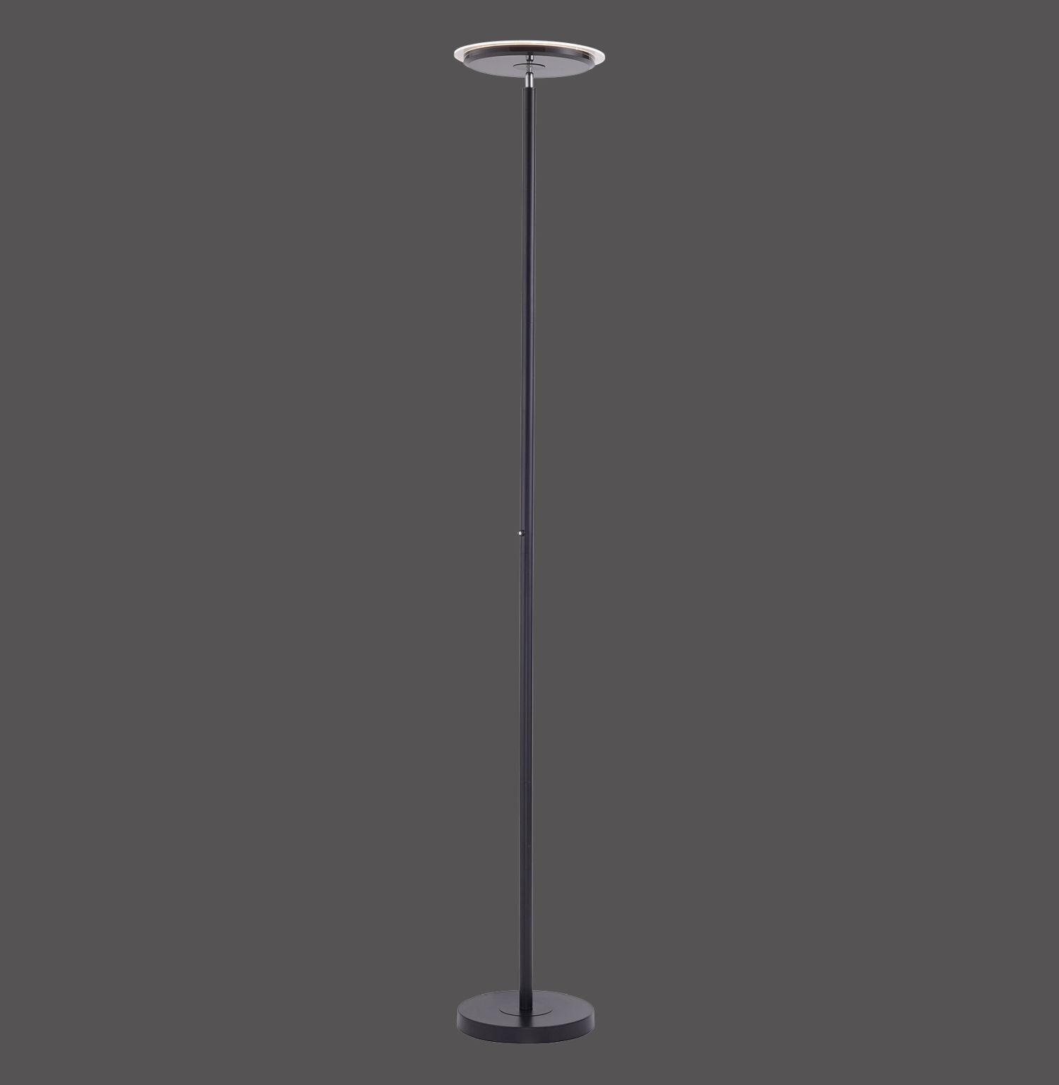 Flexibler LED Deckenfluter Schwarz Touch 181 cm dimmbar Lampe