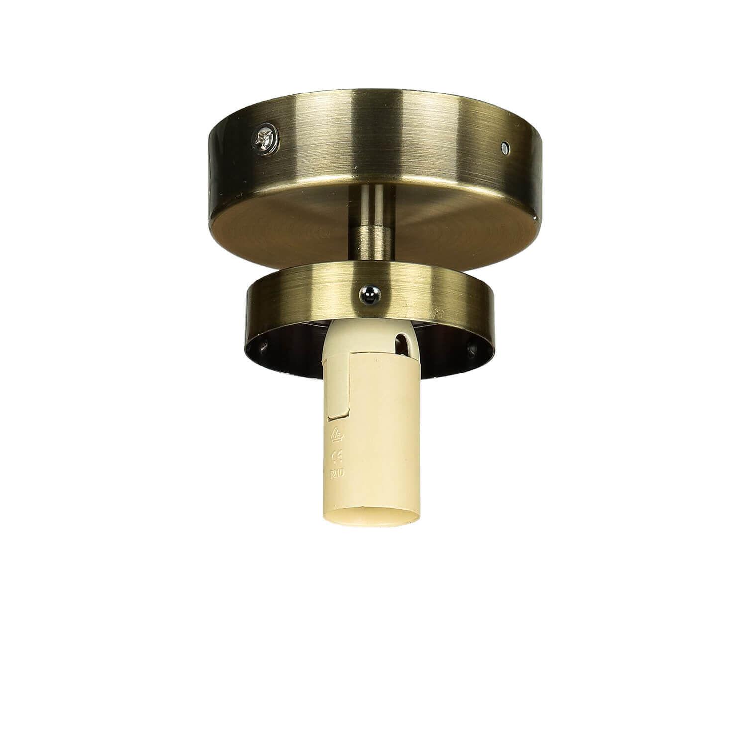 Badezimmerlampe Decke in Messing Weiß Glas Kugel Leuchte, Deckenleuchte