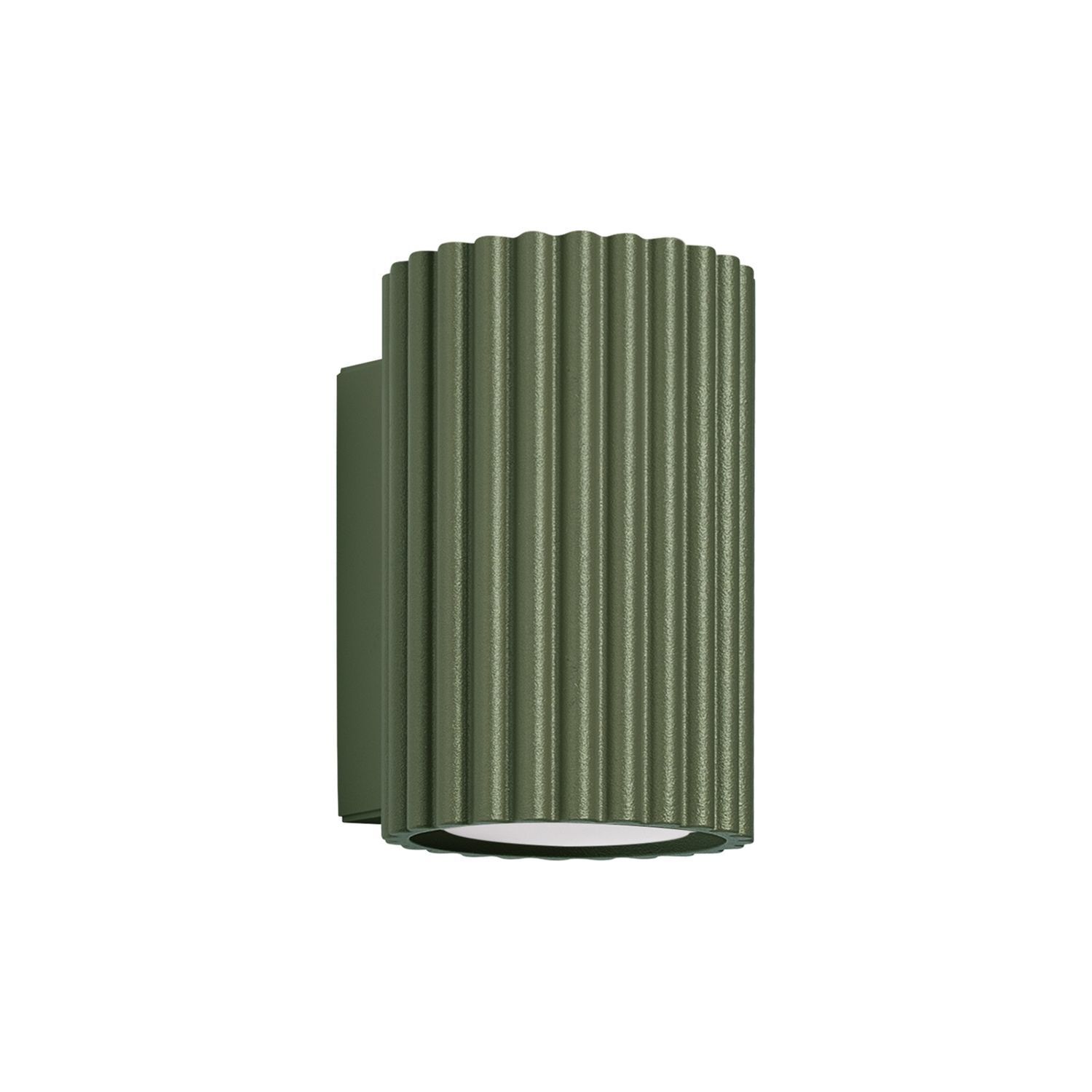 Applique murale GU10 H : 10 cm petite in Vert Moderne Aluminium Zylinder, Lampe