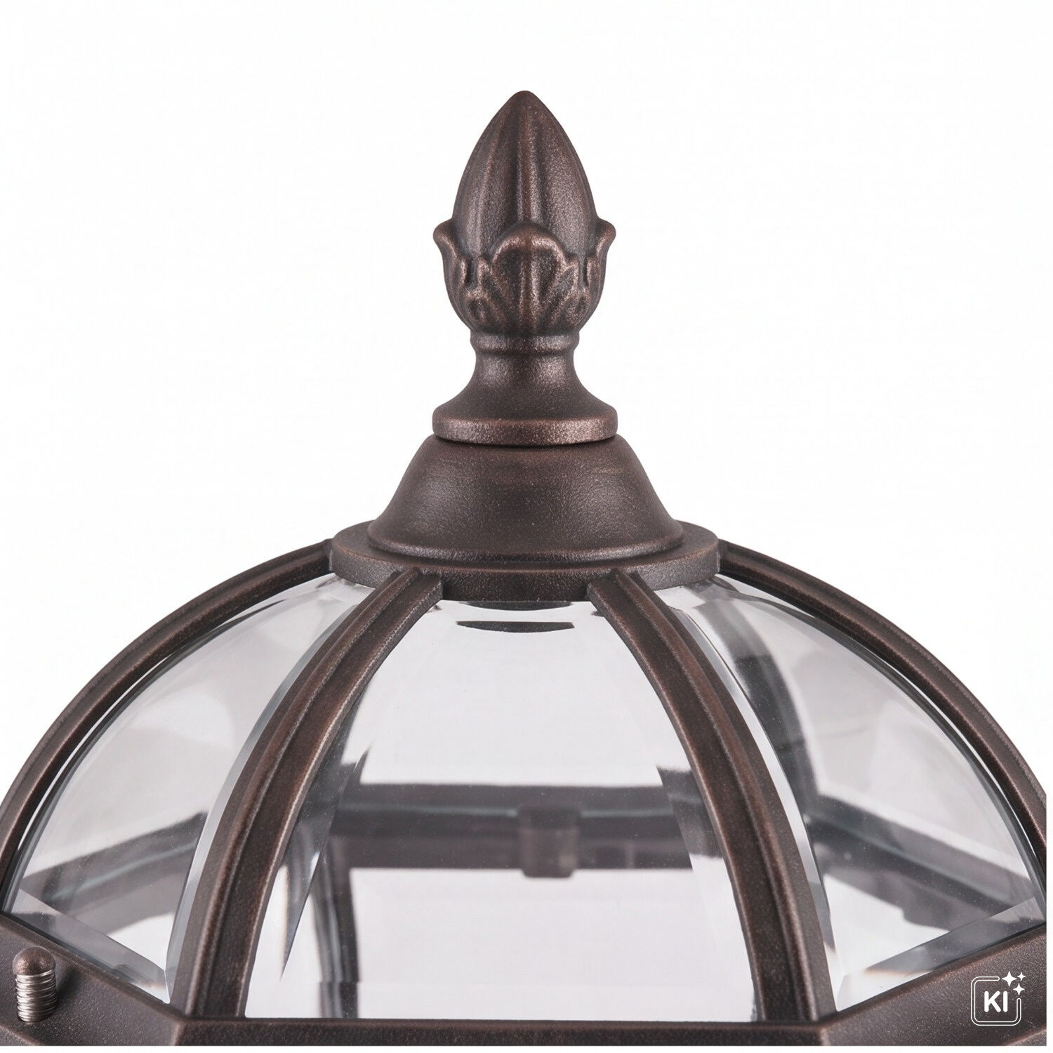 Lampenaufsatz, Metall, Bronze, Kugelglas, Deckenlampe