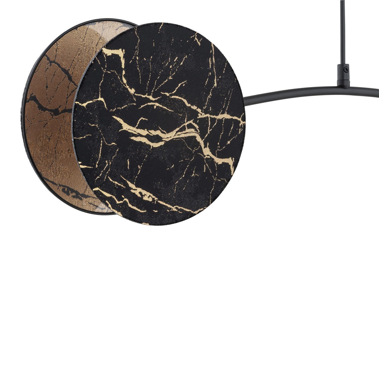 Hängelampe Schwarz Gold 82 cm lang Modern in Marmor-Optik