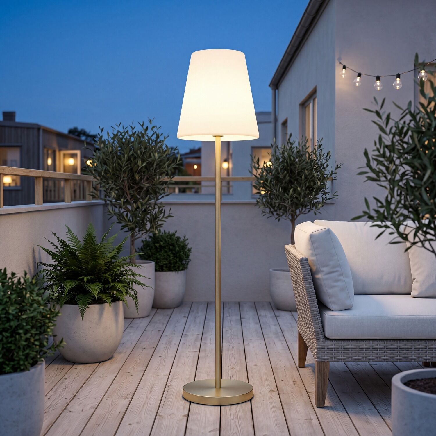 126689-led-stehlampe-aussen-solar-farbwechsel-rgbcct-dimmer-fernbedienung-ip65-119-cm-hoch-in-messing-weiss-modern-gartenleuchte-terrassenlampe-1 Stehleuchte, Lampenständer, Außenbeleuchtung, Tischleuchte, Gartendekoration