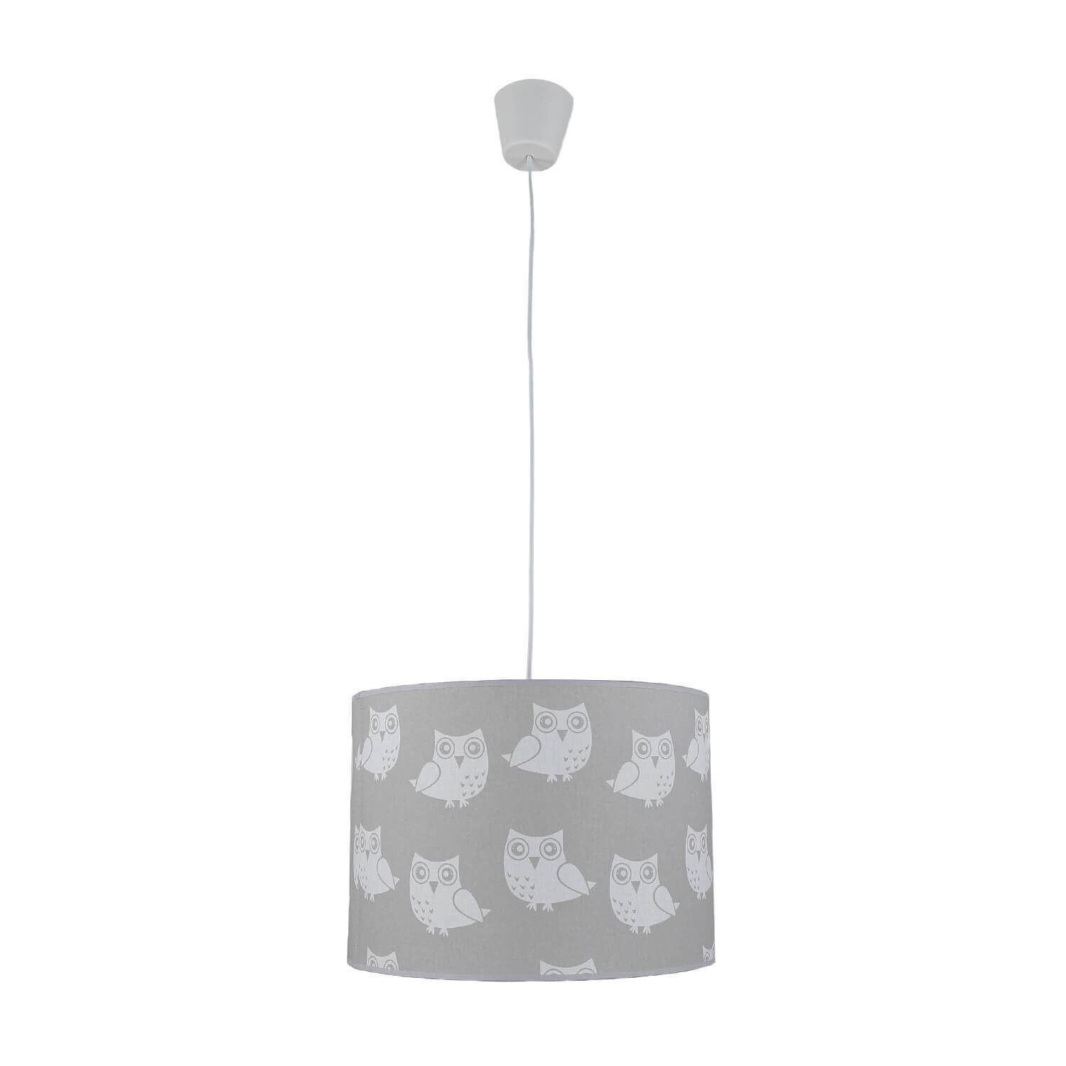 Graue Kinderlampe Eule Stoff Mädchen Grau Weiß Lampe, Lampenschirm, Zubehör, Tasche, Handtasche