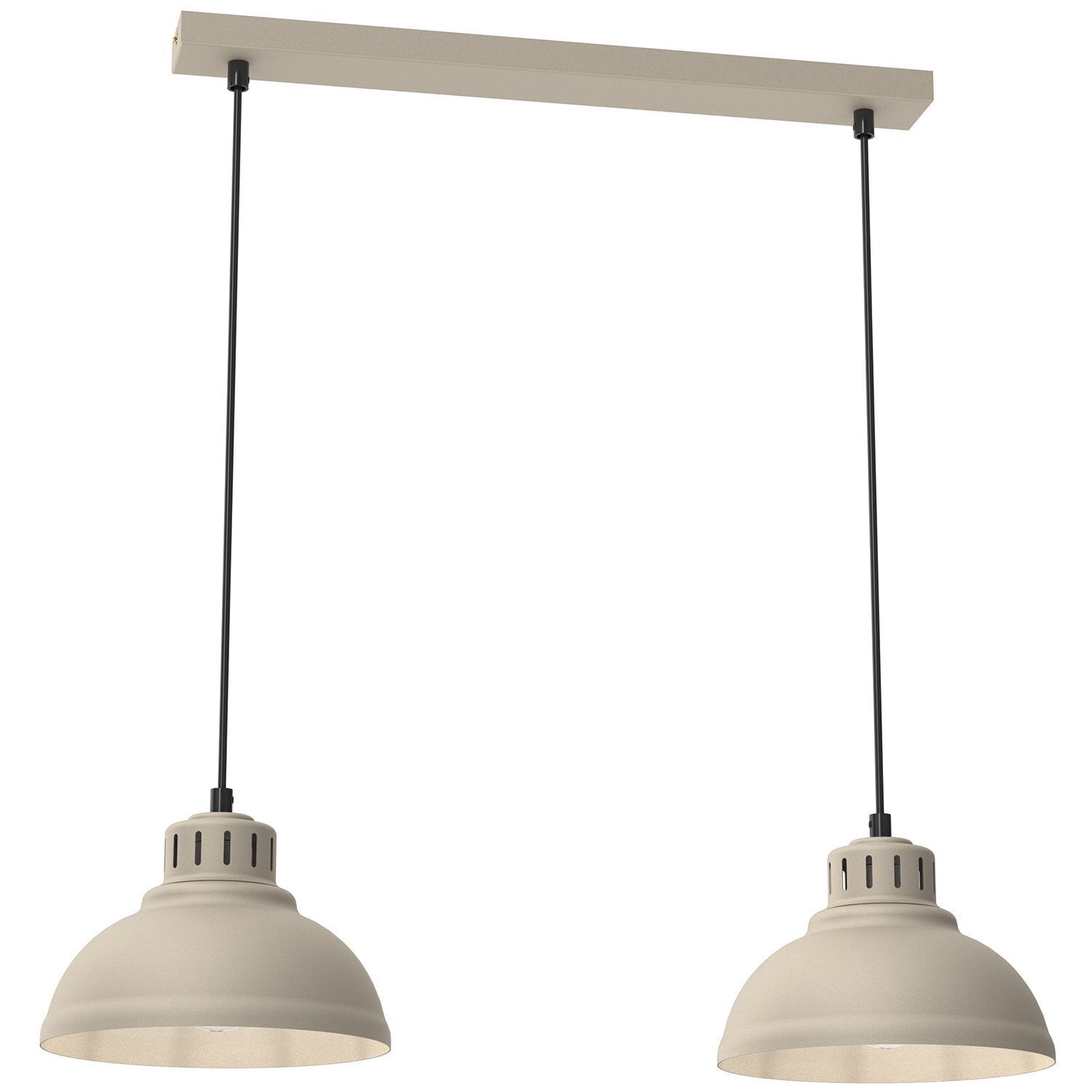 Loft Suspension Beige Métal 65 cm E27 accentué