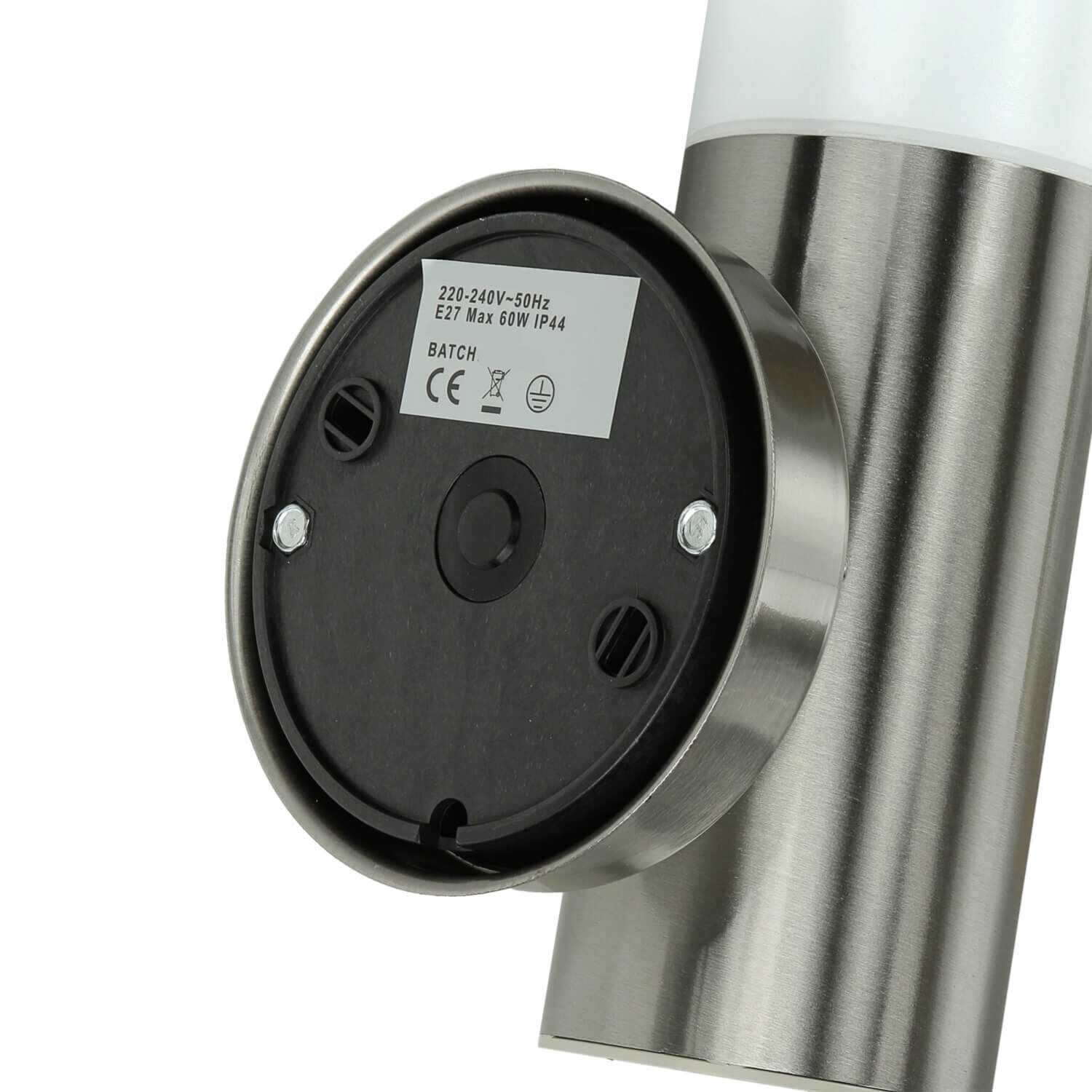 Applique d'extérieur Acier inoxydable Argent Ø8cm H:34cm Applique d'extérieur Acier inoxydable Argent Ø8cm H:34cm