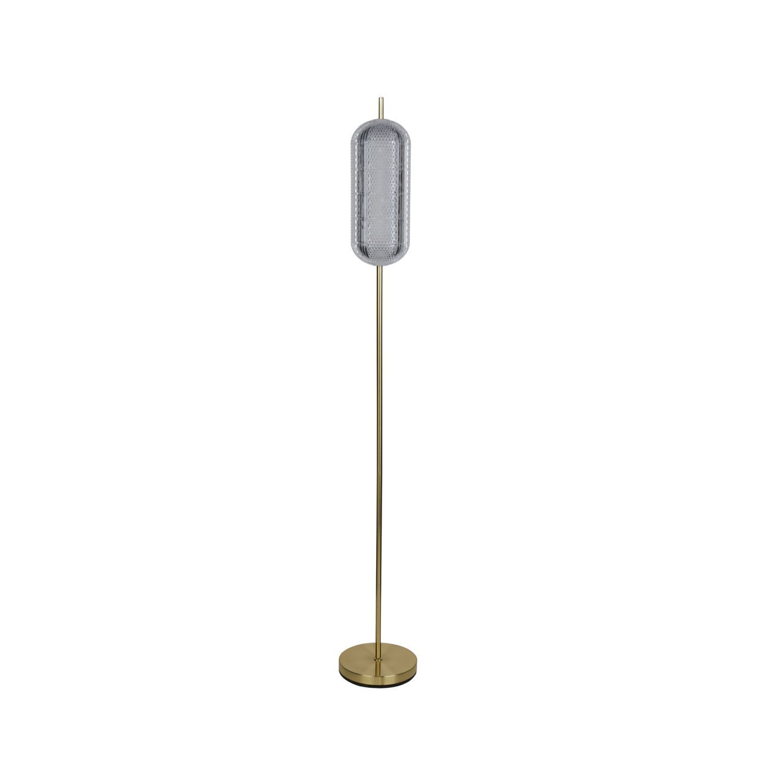 Elegante LED Stehleuchte Metall 154 cm 23 W in Messing