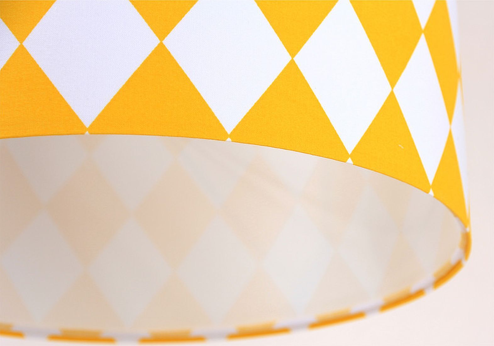 Pendelleuchte ERIK Weiß Orange rund Retro Esstisch Lampe, Lampenschirm