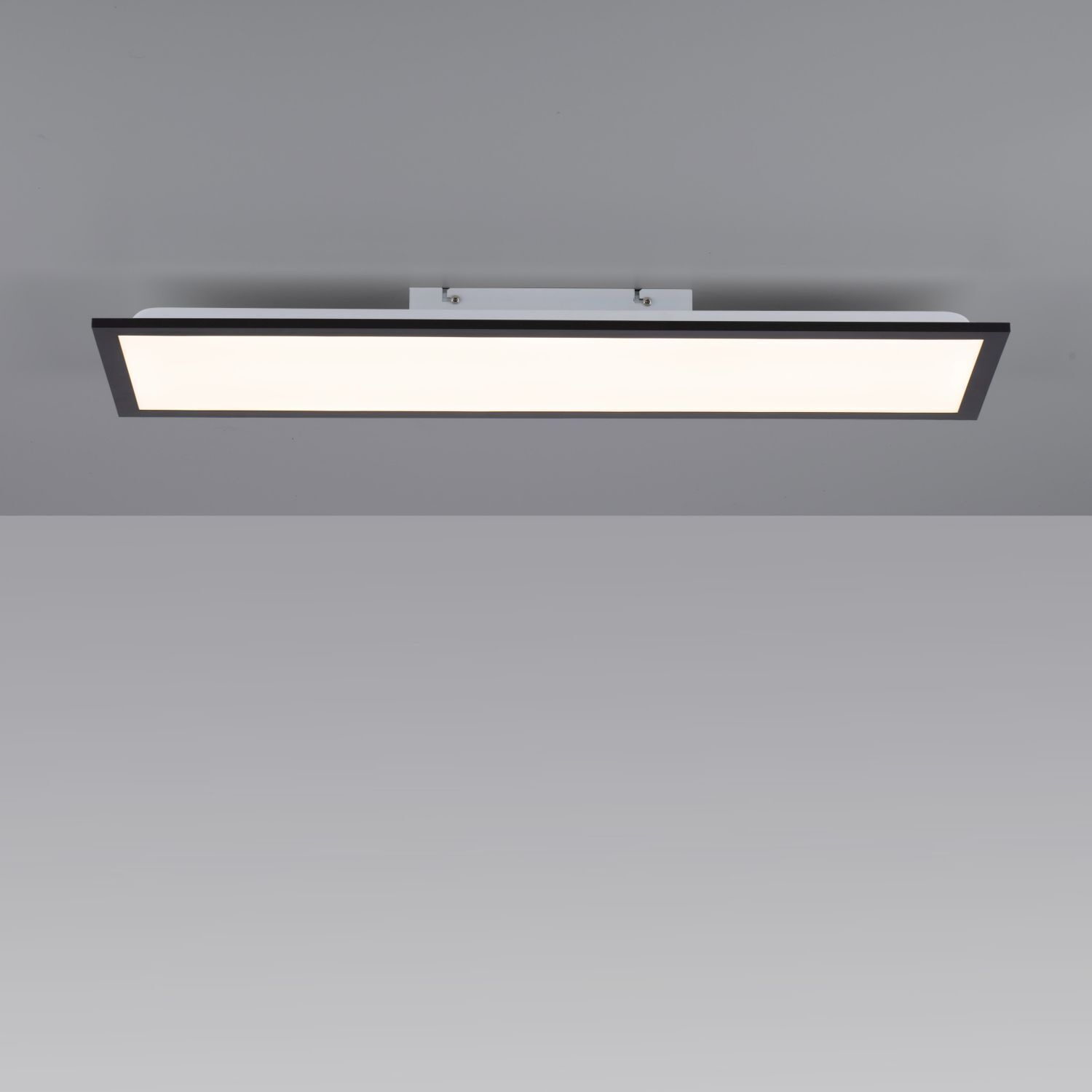 Flache LED Deckenlampe Schwarz L:79,5 cm 14 W 3000 K Deckenleuchte, Leuchte