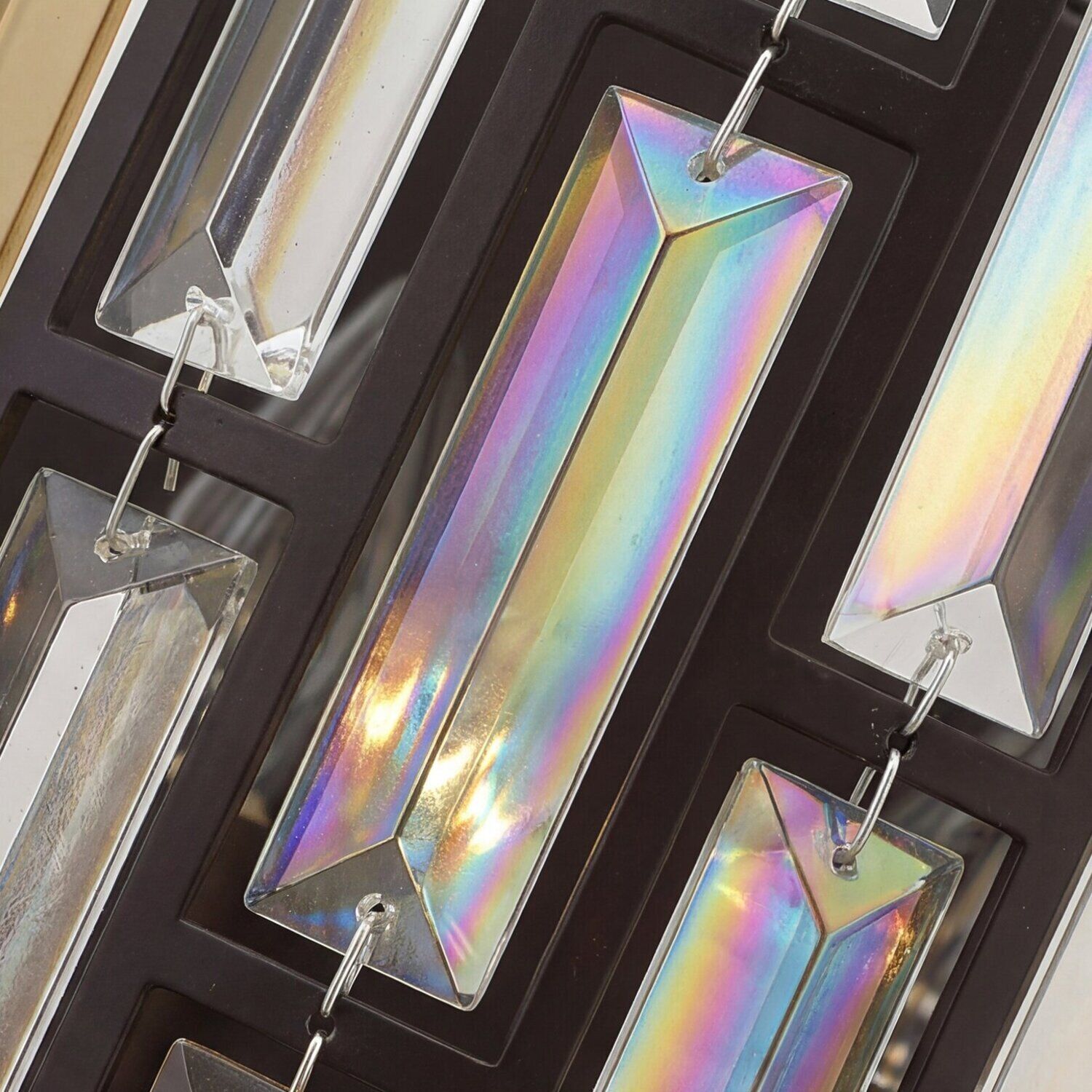 glas, hologramm, quader, schmuck, kette