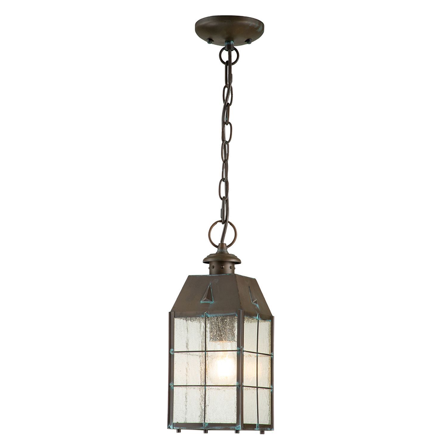 Suspension d'extérieur laiton verre E27 IP44 H : max. 205,1 cm