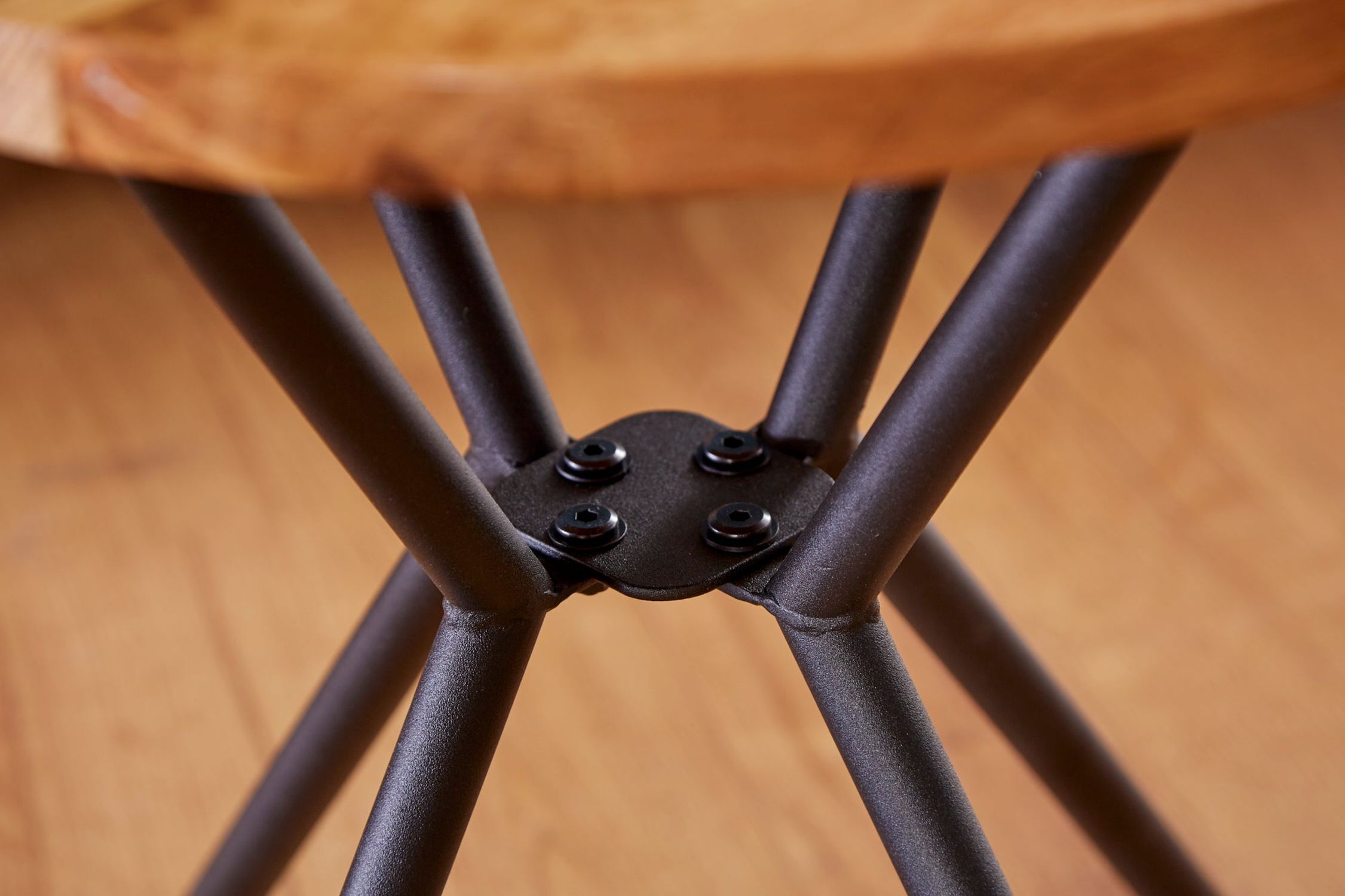 Set de 3 tables d'appoint Bois (chêne sauvage) Métal Hartholz, Holz, Mobiliar, Stativ, Tabelle