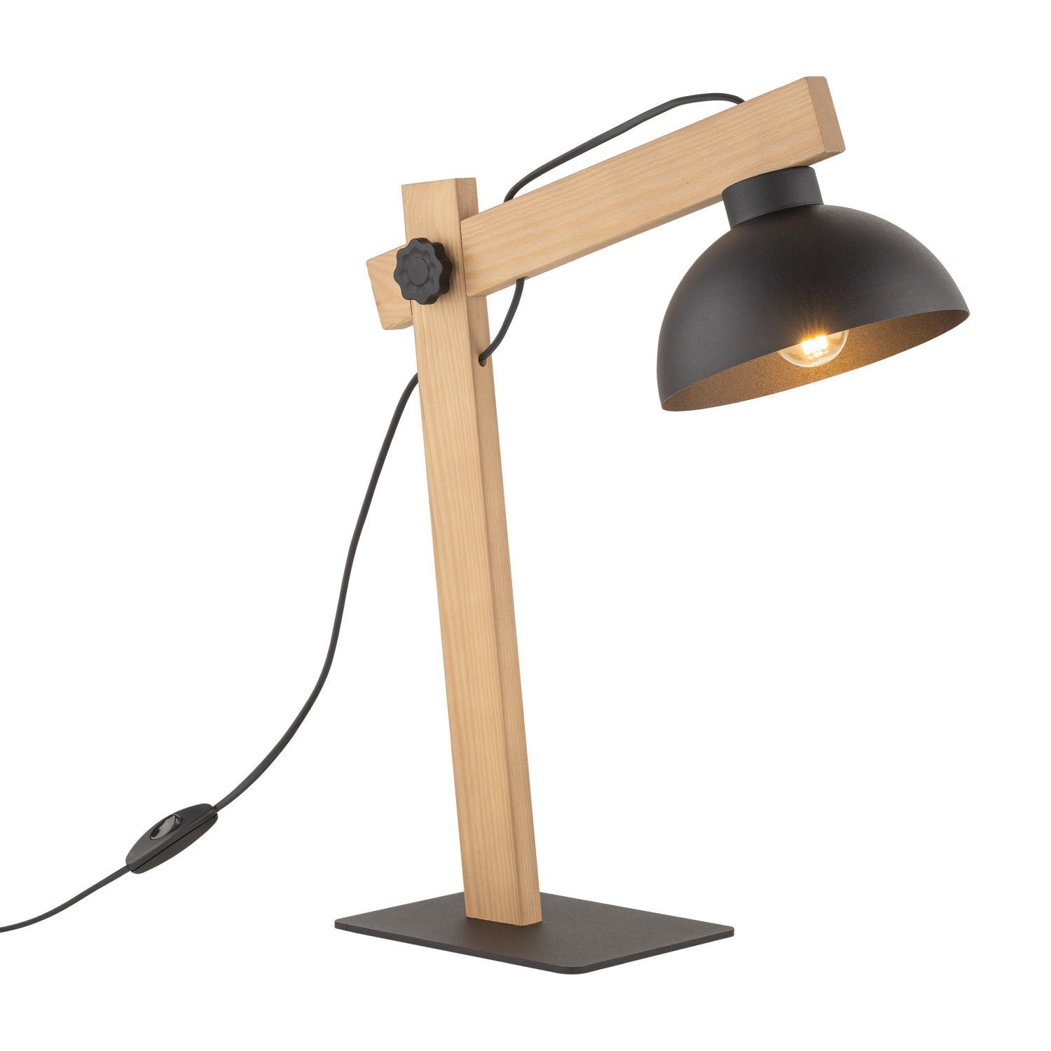 tischlampe-lampen-nachttisch-nachttischlampe-holz-himo-1x-e27-bis-15w-gebuerstetes-holz-schwarz-zeitlos-metall-holz-tk5346-01 Tischlampe, Standlampe, Holz, Schwarz, Schirmlampe