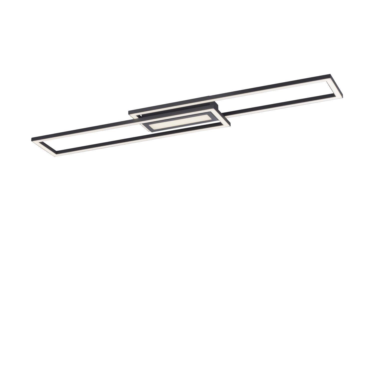 Dimmbare LED Deckenlampe Metall Schwarz warmweiß 3000 K