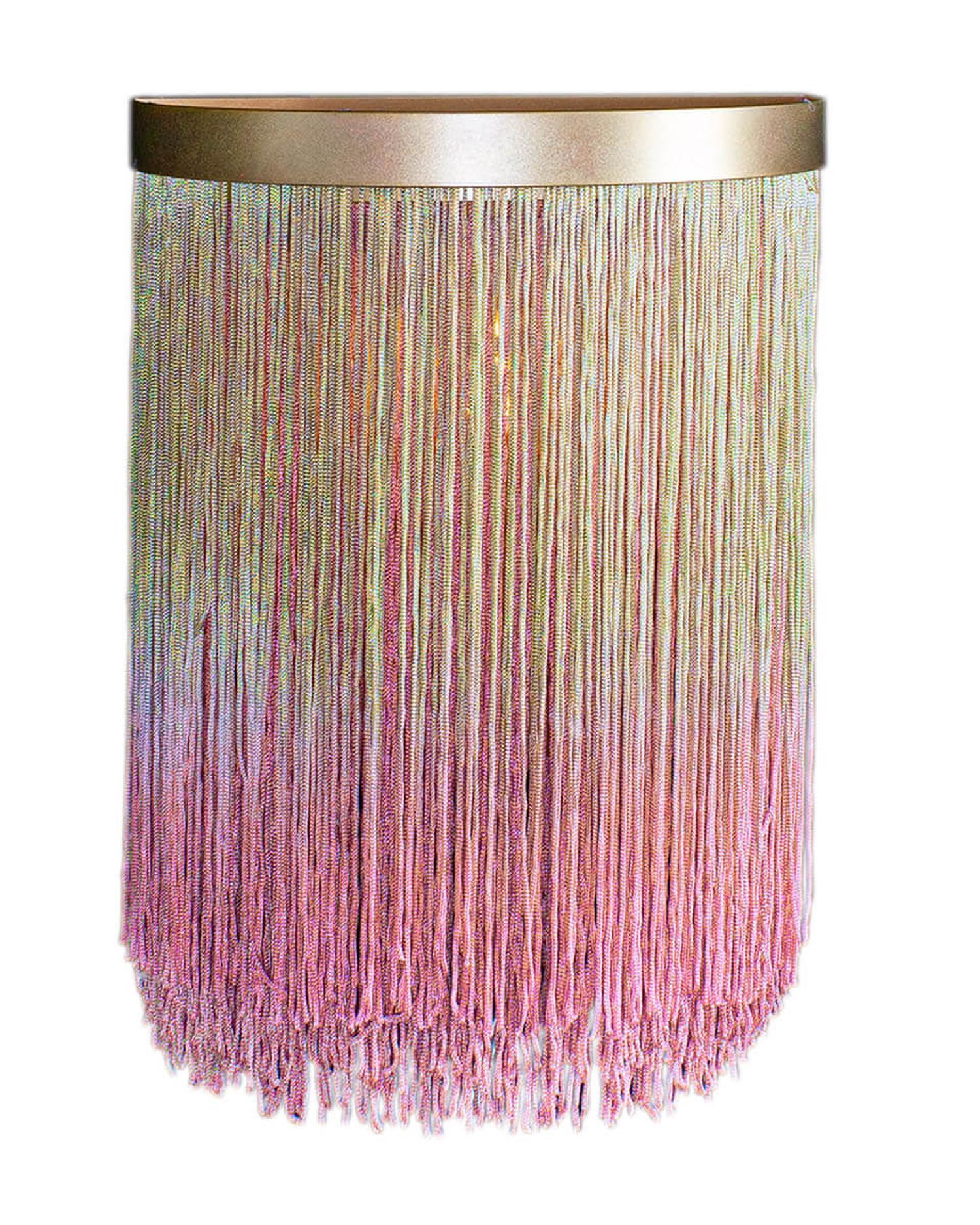 Wandleuchte mit Schalter Stoff Fäden H: 27 cm E14 Bunt