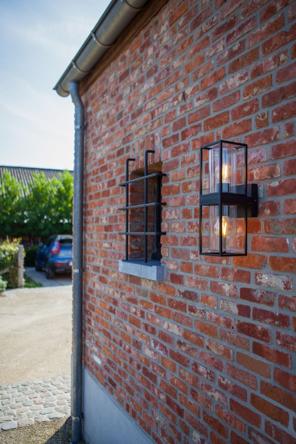 Außenleuchte Wand Anthrazit IP44 eckig Modern ELLAYINA Backstein, Gebäude, Mauer, Stadt, Straße