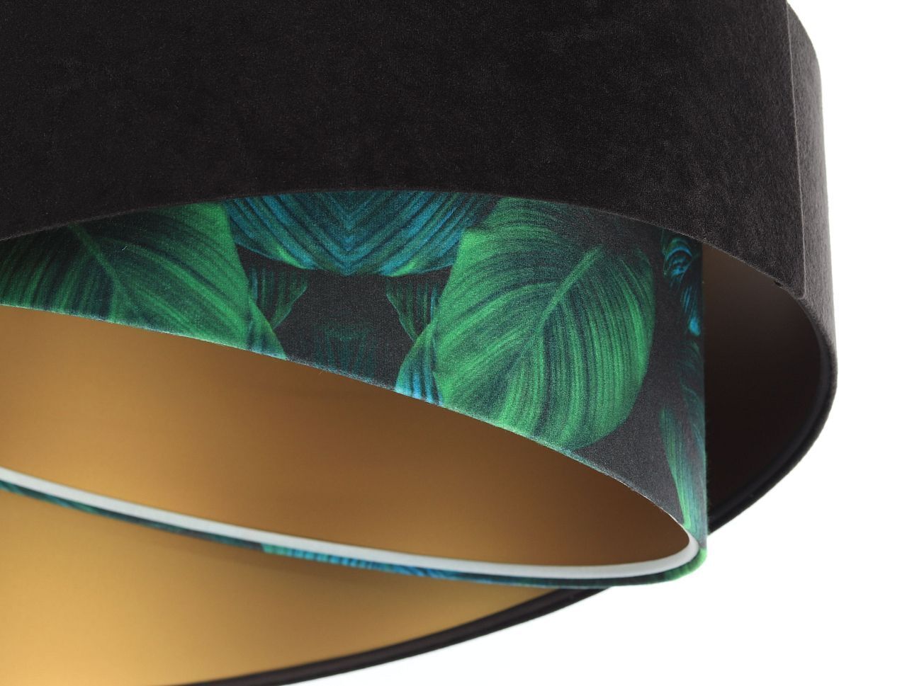 Pendelleuchte E27 rund D: 50 cm Stoff Velours Optik Tropical Lampe, Lampenschirm