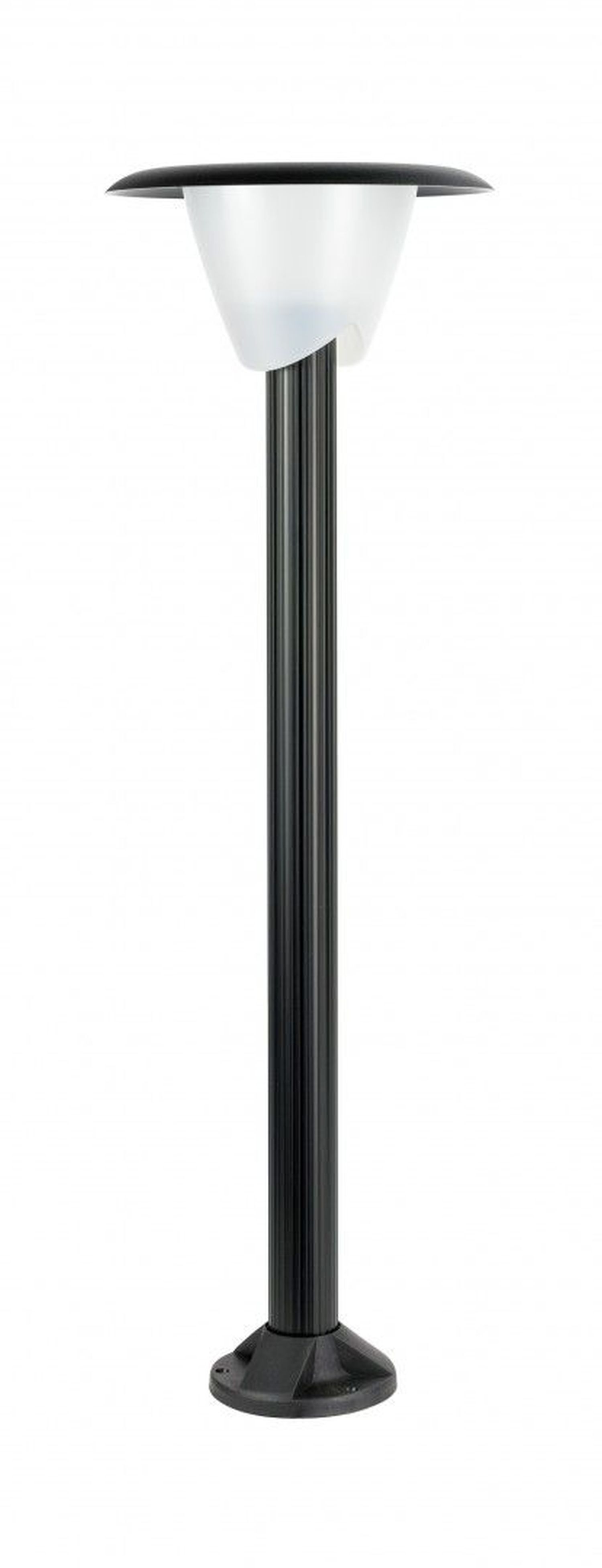 außenlampe, lampenpfosten, gartenleuchte, stahlrohr, schwarz-weiße lampe