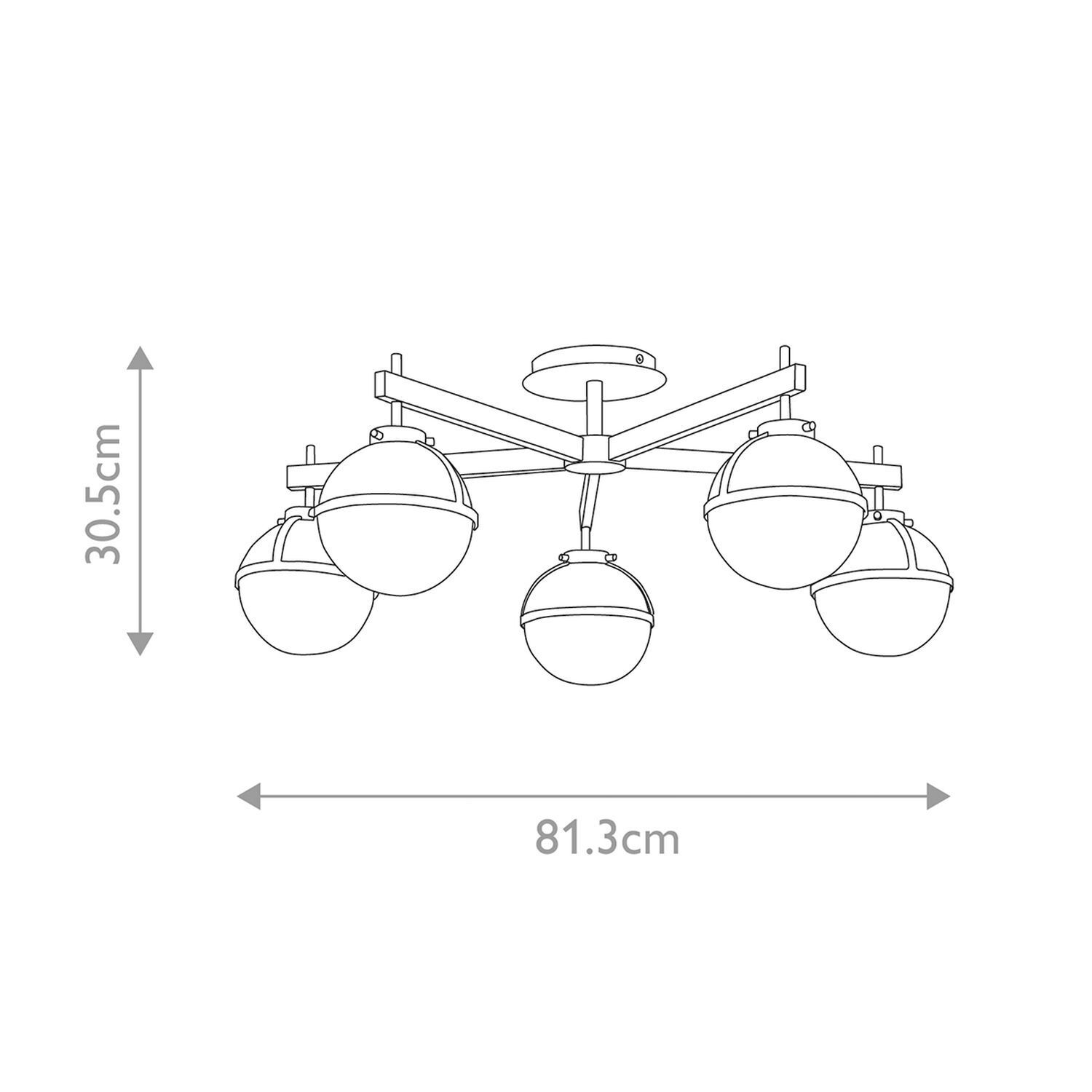 Deckenleuchte Badezimmer IP44 81,3 cm breit Messing Antik Weiß Chandelier, Deckenlampe, Glaskugeln, Kronleuchter, Metall