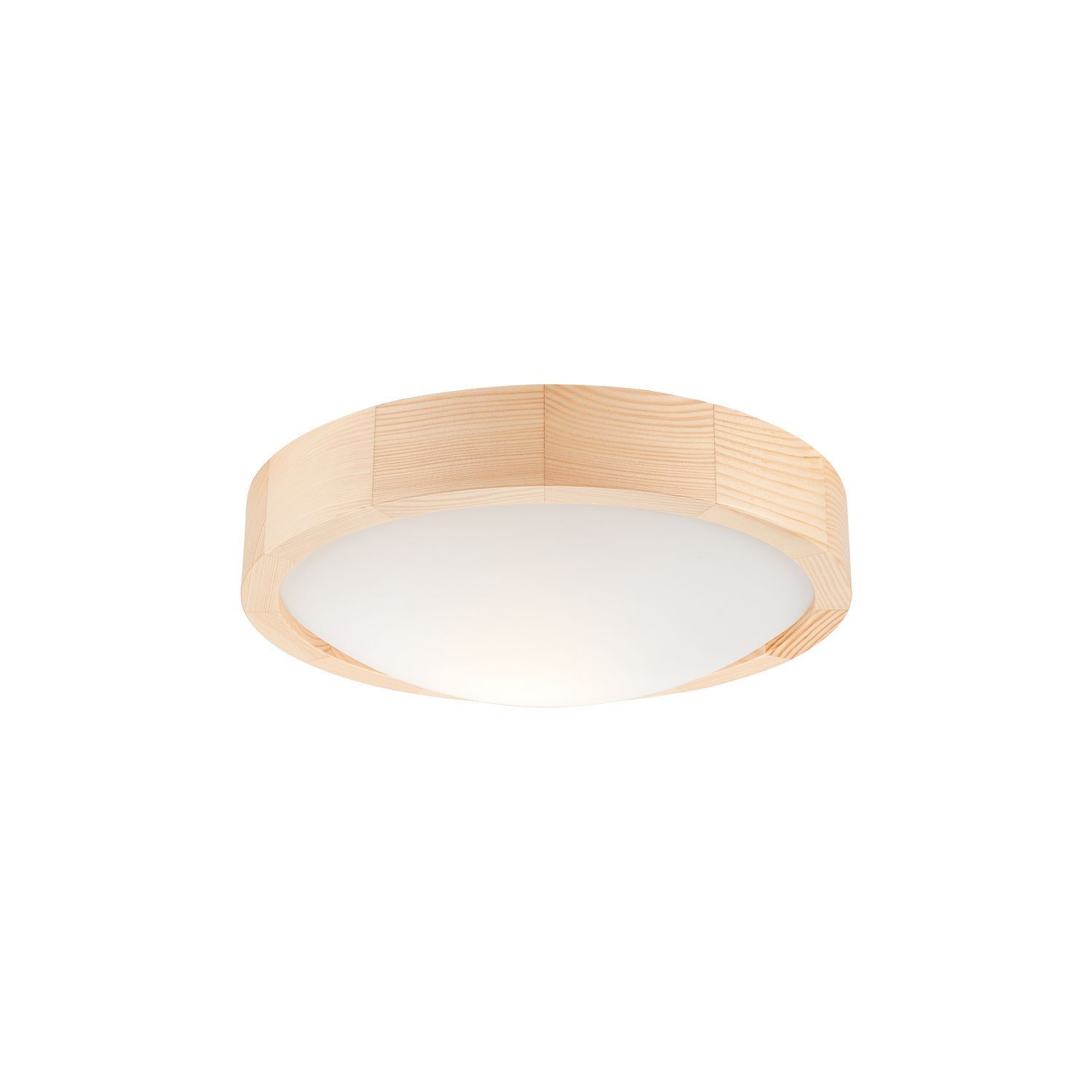 Lampe de plafonnier en bois rond Ø27cm confortable FERNLY