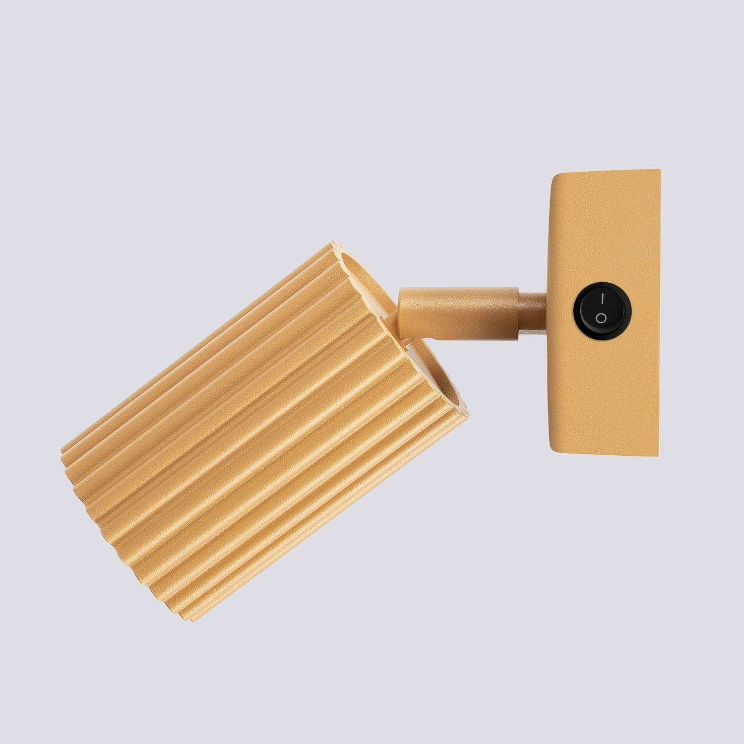 Lampe de lecture pivotante murale GU10 L : 8 cm petite en or en alu