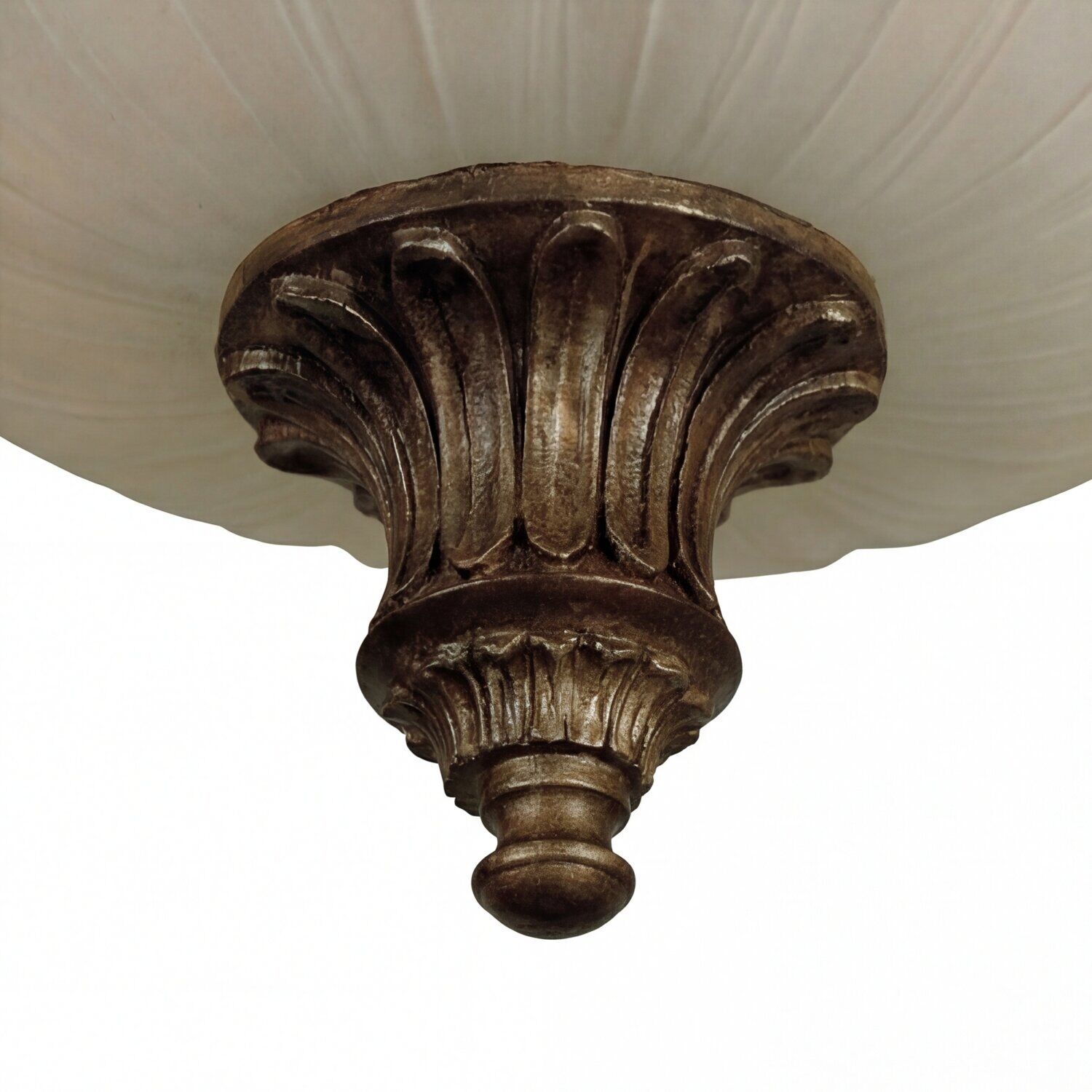 deckenleuchte, lampenfassung, bronzierte, ornament, kupferfarbig