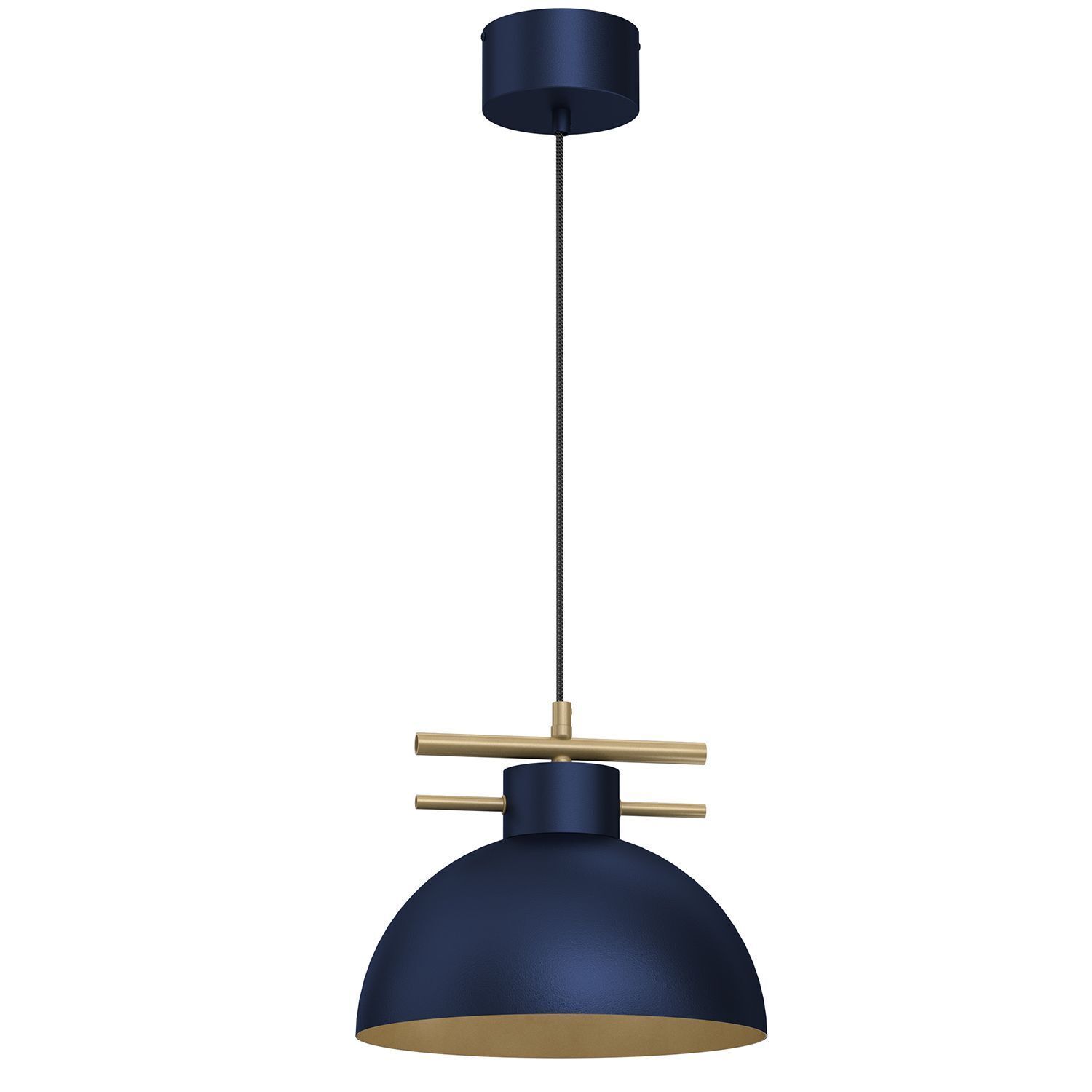 Elegante Hängelampe Dunkelblau Gold Ø29 cm E27 rund