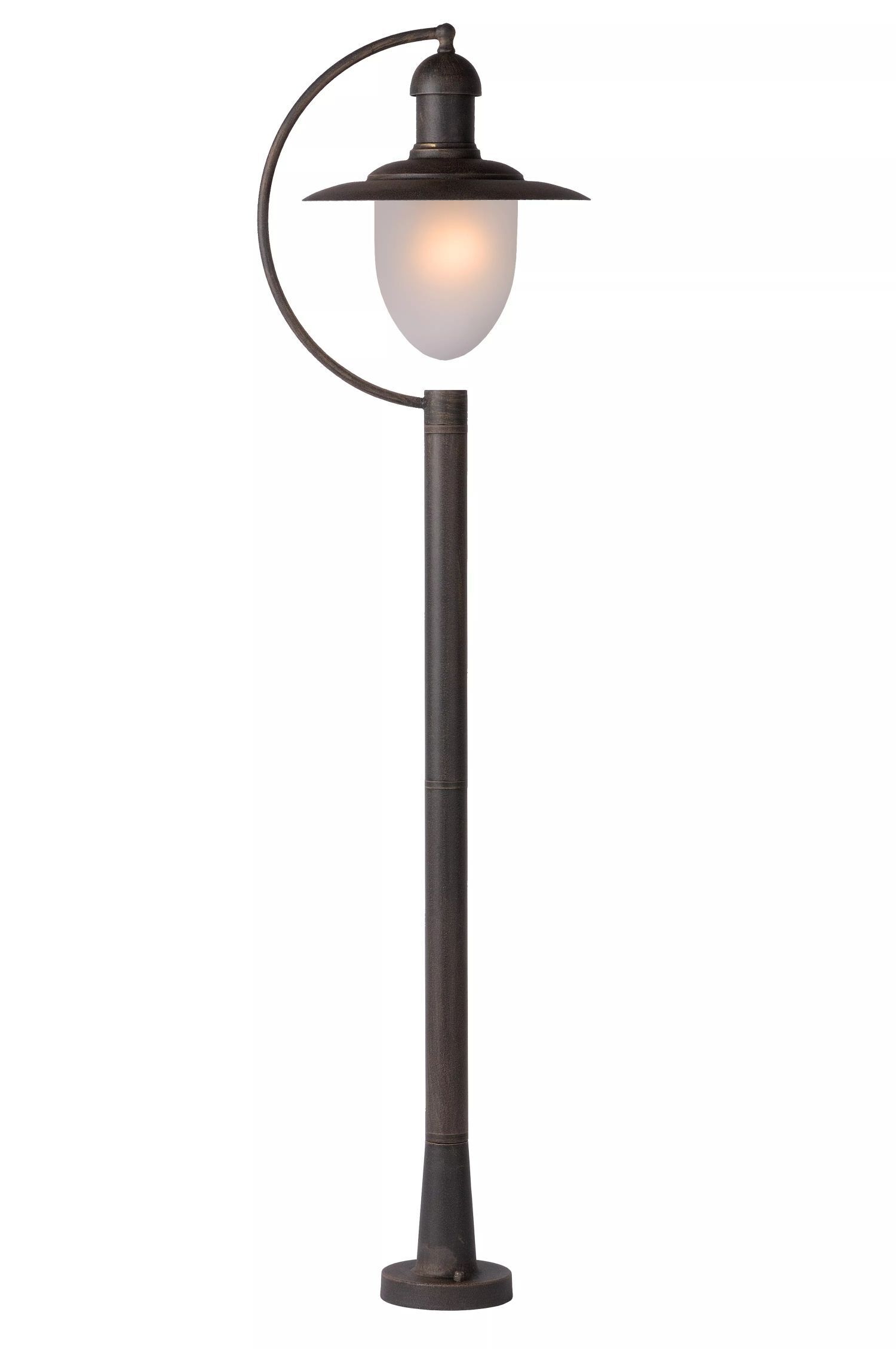 Wegeleuchte Glas Metall Rostbraun IP44 Garten 110 cm