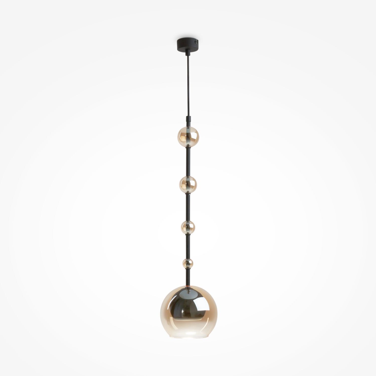 Hängeleuchte Metall Rauchglas D: 16 cm rund GU10 Modern Zubehor, Lampe