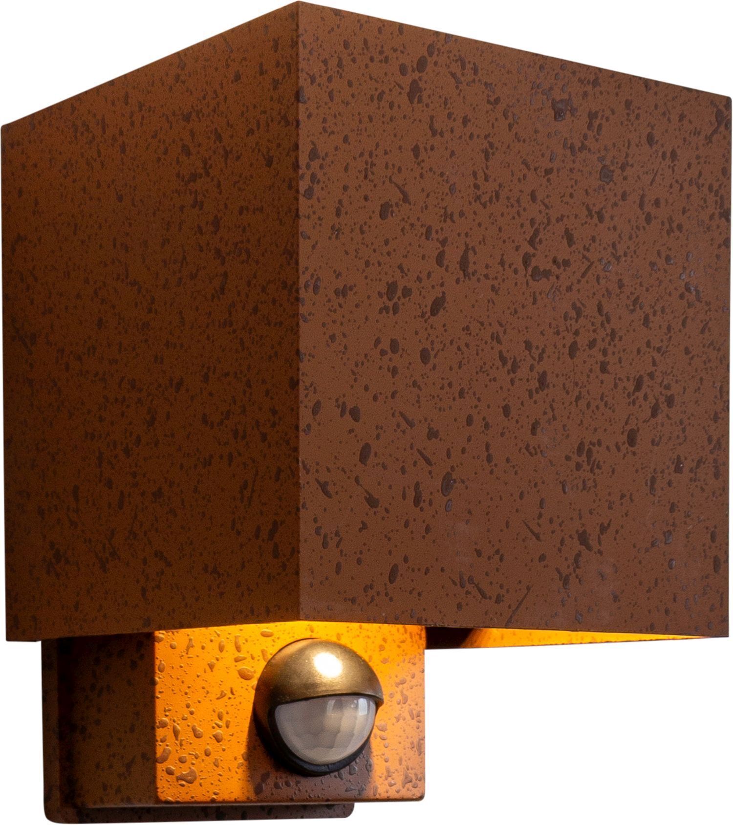 LED Wandlampe Bewegungssensor Rostbraun Up Down IP54 Lampe, Postfach