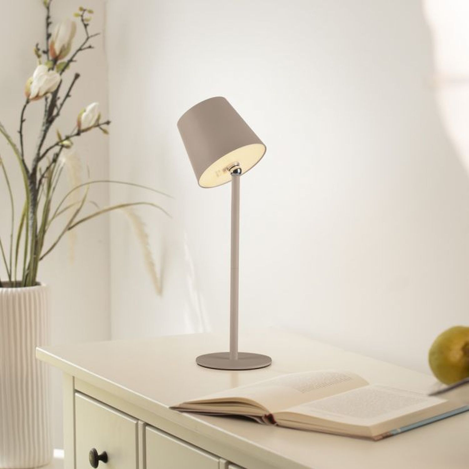 Lampe de table LED rechargeable Sable dimmable Touch 37 cm 2 W