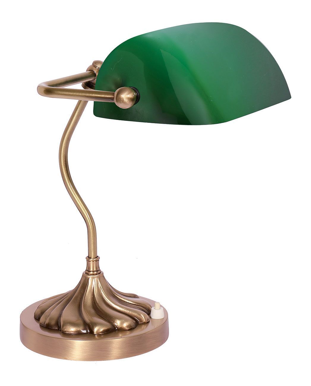 Lampe d'établi laiton massif verre bureau MINISTERO