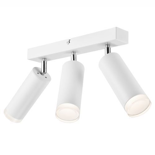 Weißer Deckenstrahler Aluminium 3-flmg Modern