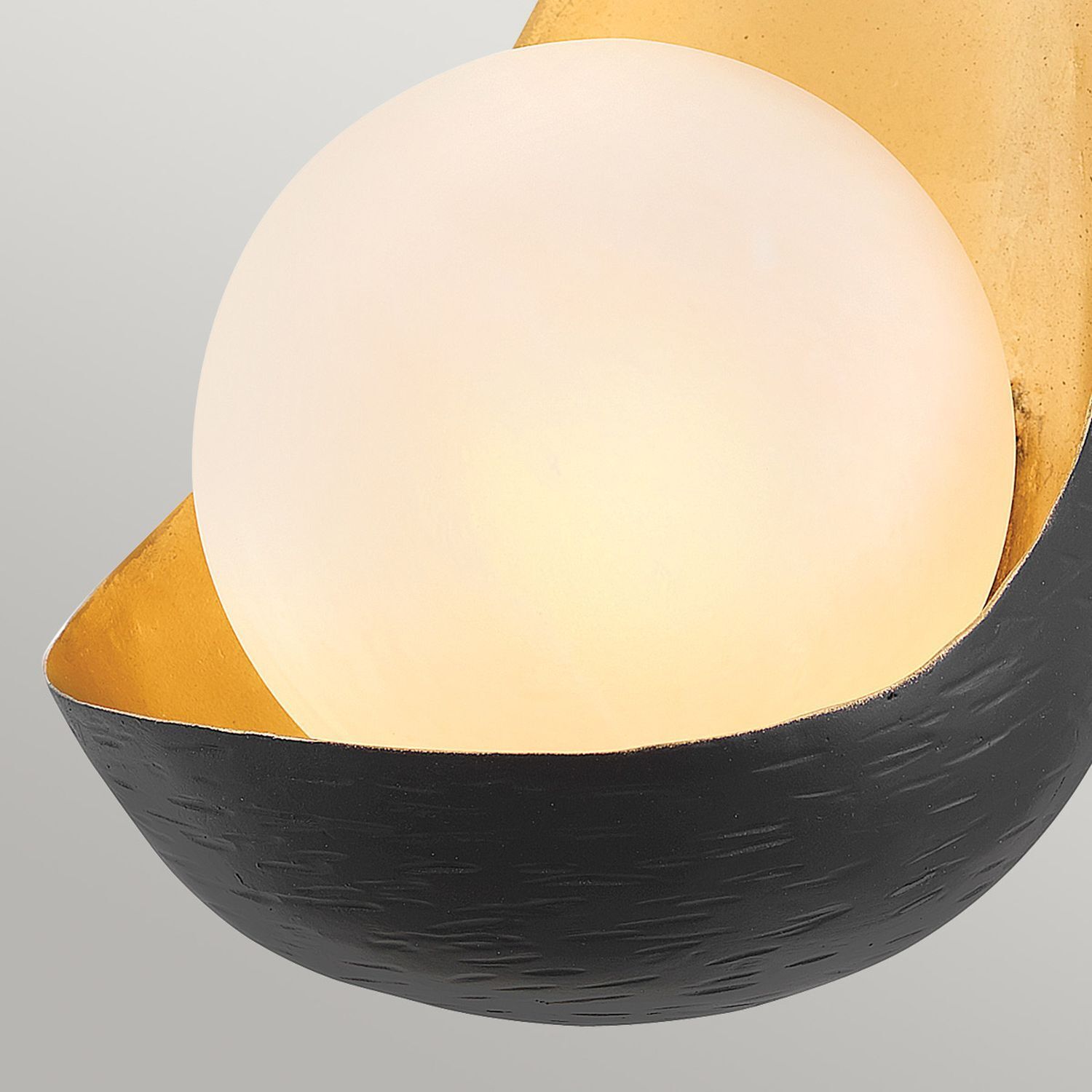Wandleuchte LED G9 H: 25,4 cm 3000 K Schwarz Gold Weiß