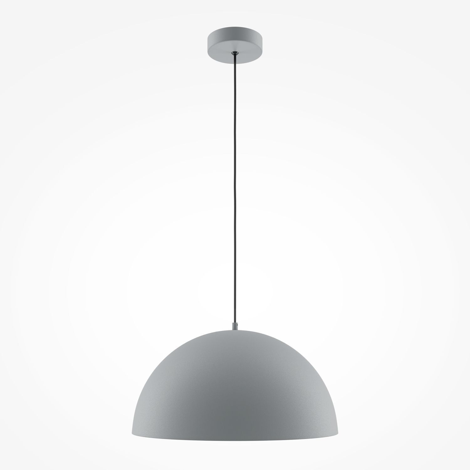Hängelampe Metall E27 rund D: 35 cm H: max. 320 cm Grau Lampe, Beleuchtung