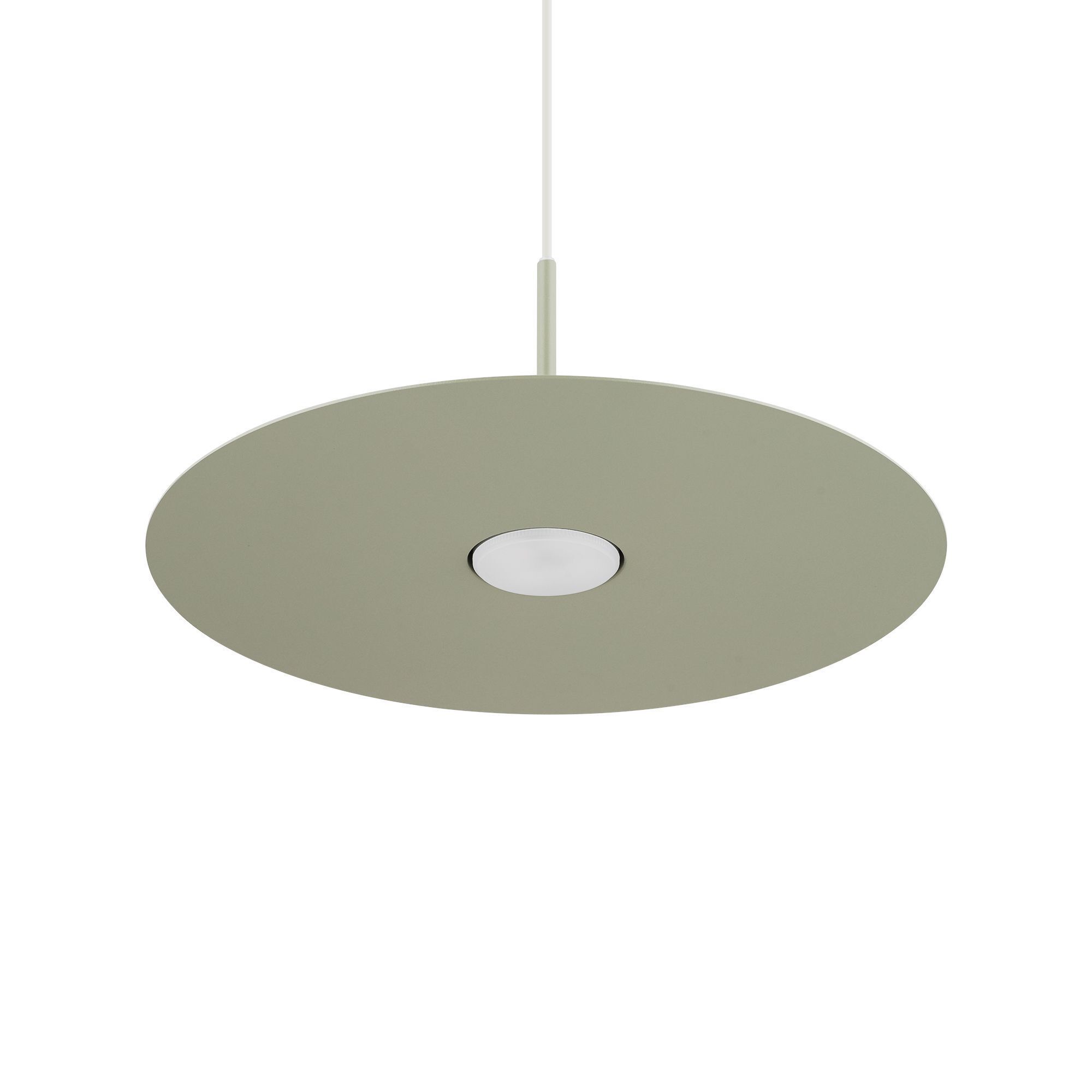 pendant, deckenleuchte, scheibenform, neutrales grün, deckenbeleuchtung
