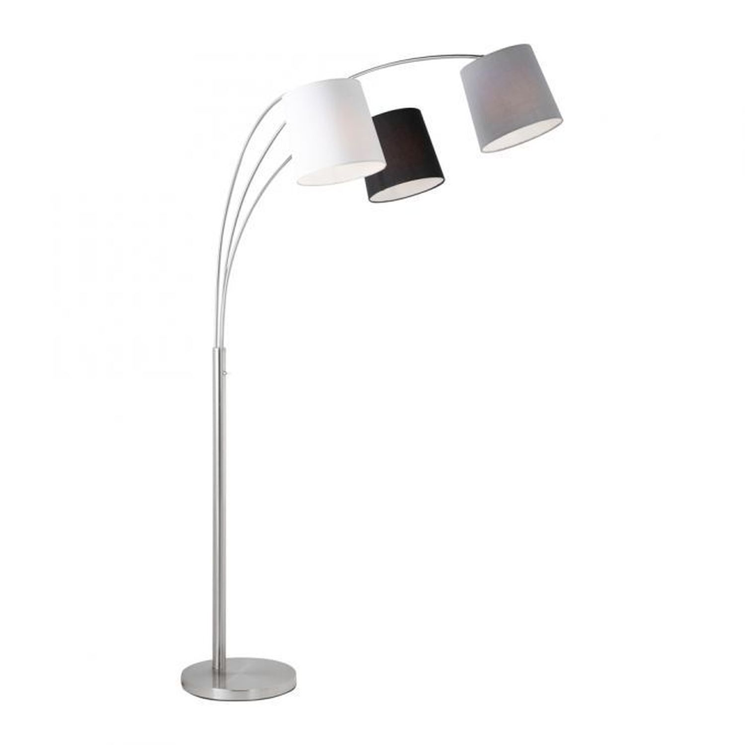 Confortable lampe à arc métal tissu E27 190 cm 3-flmg Lampe, Lampenschirm