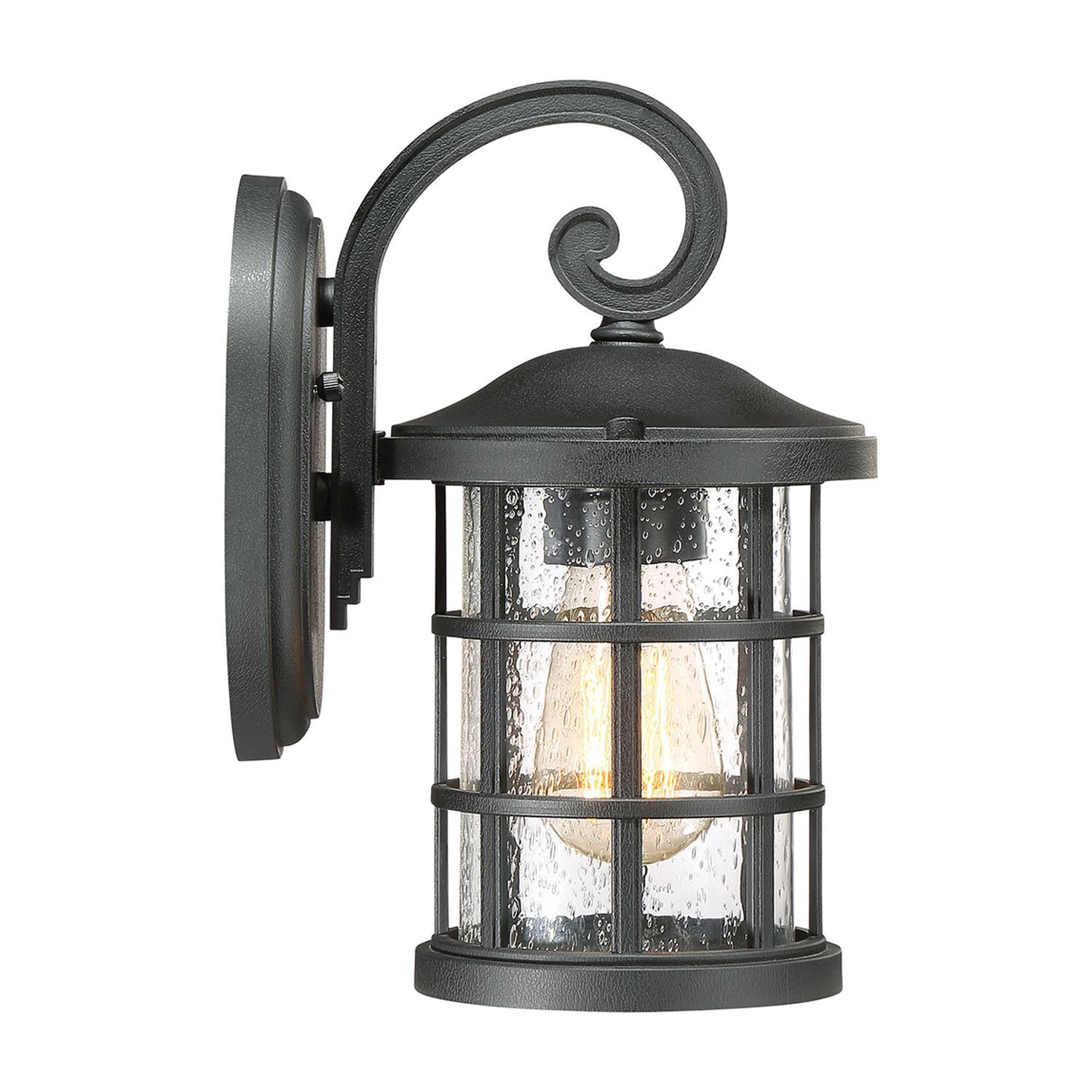 Lampe d'extérieur murale IP44 E27 Rustique noir antique