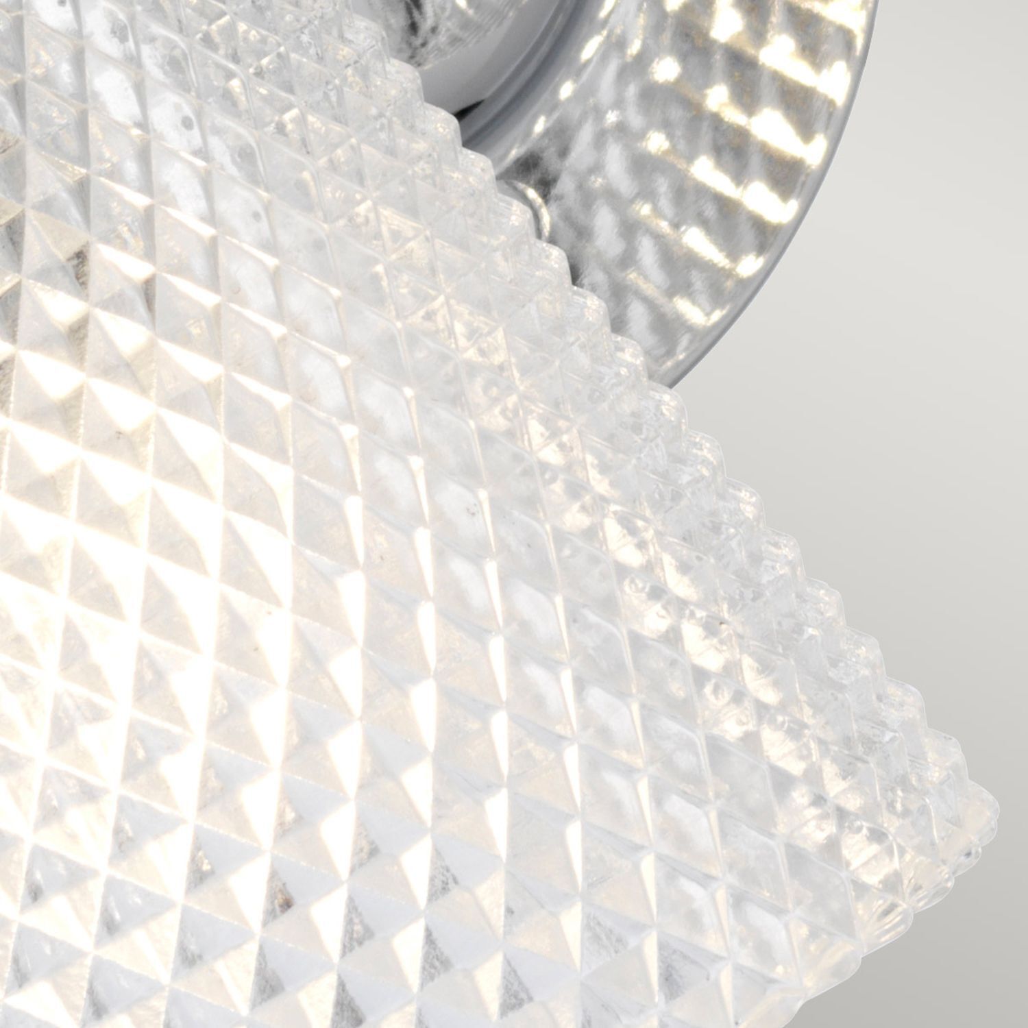  Lampe, Globus, Acryl, facettiert, reflektierend