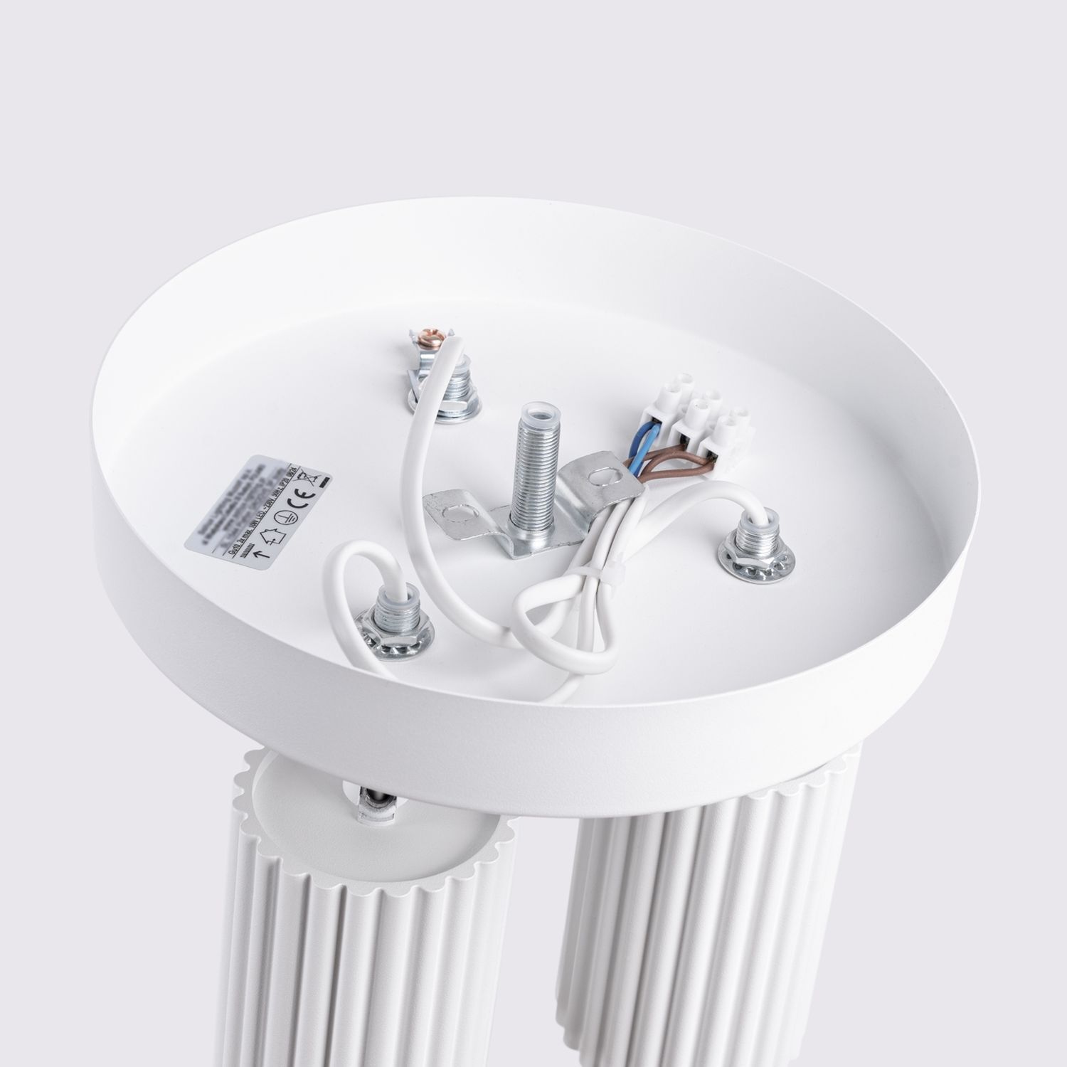 Projecteur de plafond 3 flammes GU10 rond Ø 19,5 cm petit blanc BERTA