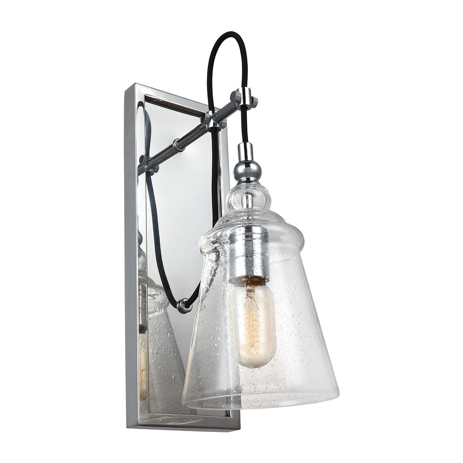 Applique métal verre E27 hauteur 44,1 cm chrome GREDA