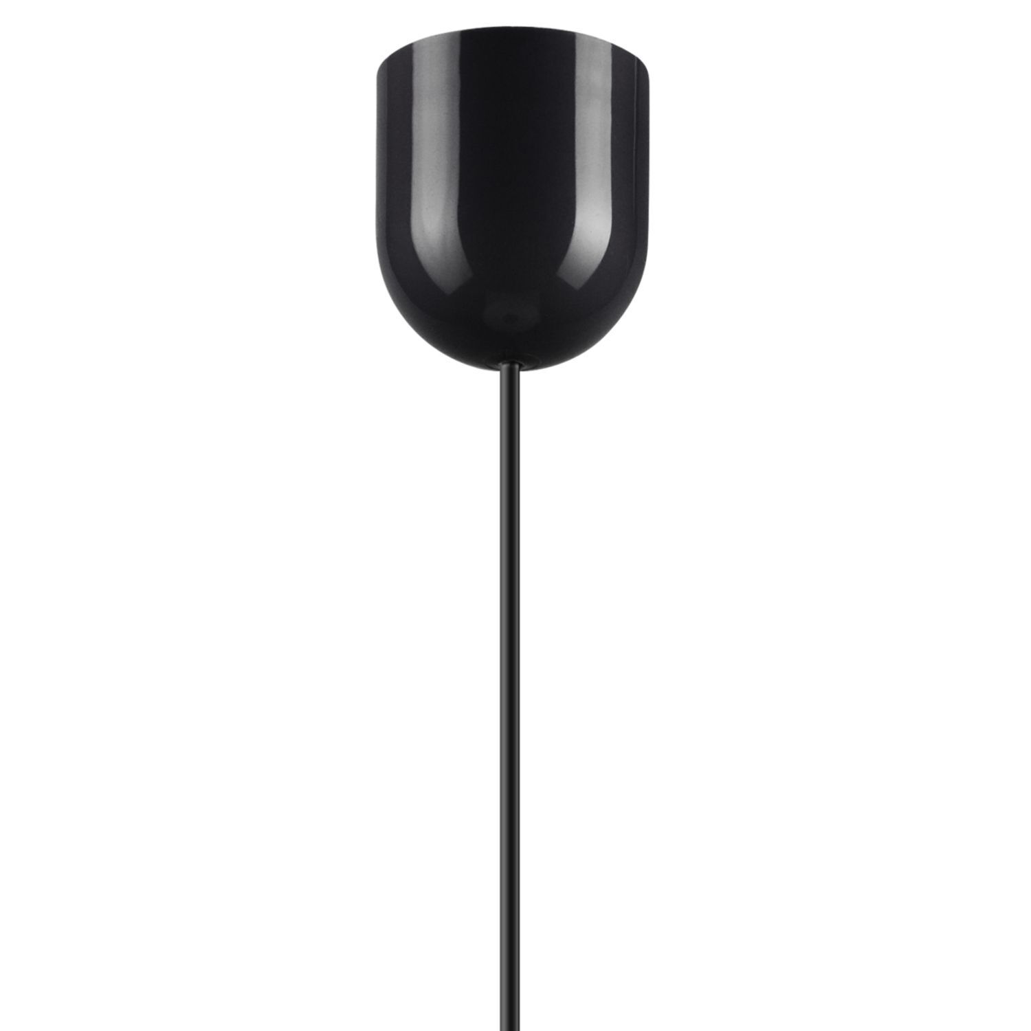 Lampe à suspendre ronde Ø 24 cm Métal Fil noir Chrome KARNA