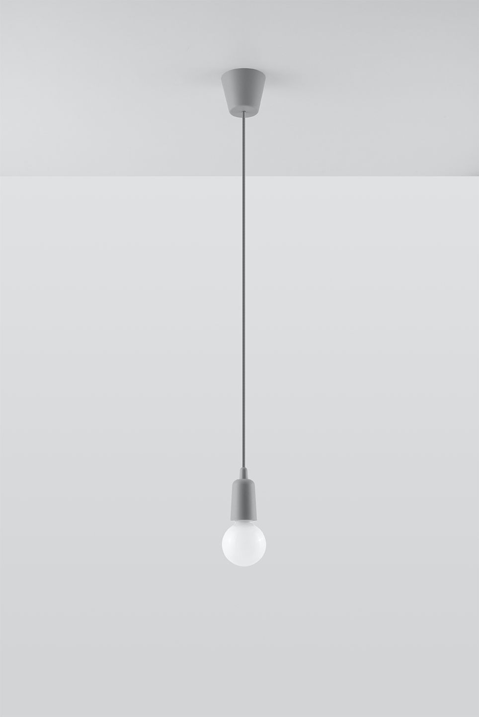 Lampe à suspendre rétro Gris réglable jusqu'à 90cm pour E27